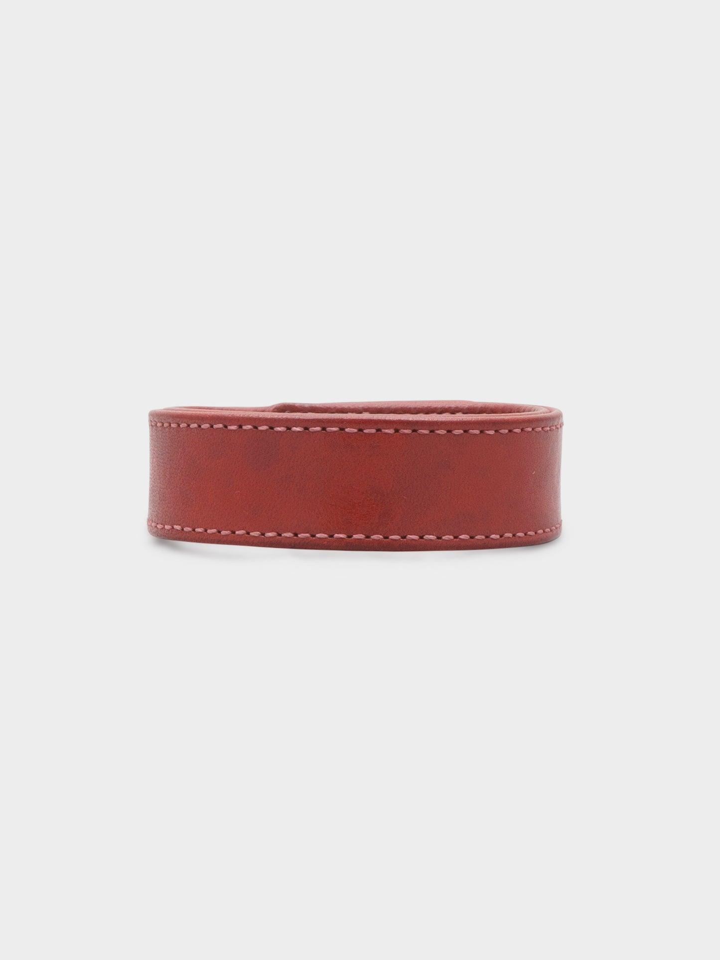 Red Leather Rolling Stones Bracelet