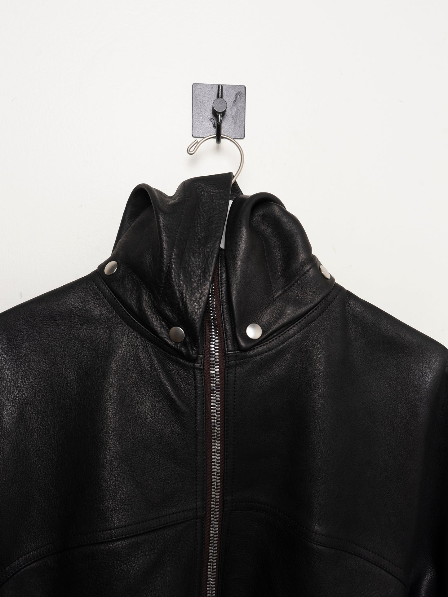 ‘Performa’ Hooded Calf Leather Jacket