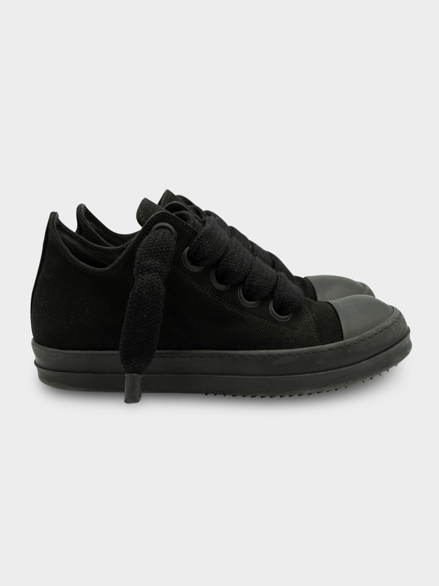 Black Jumbo Lace Ramones Low from Rick Owens - right side