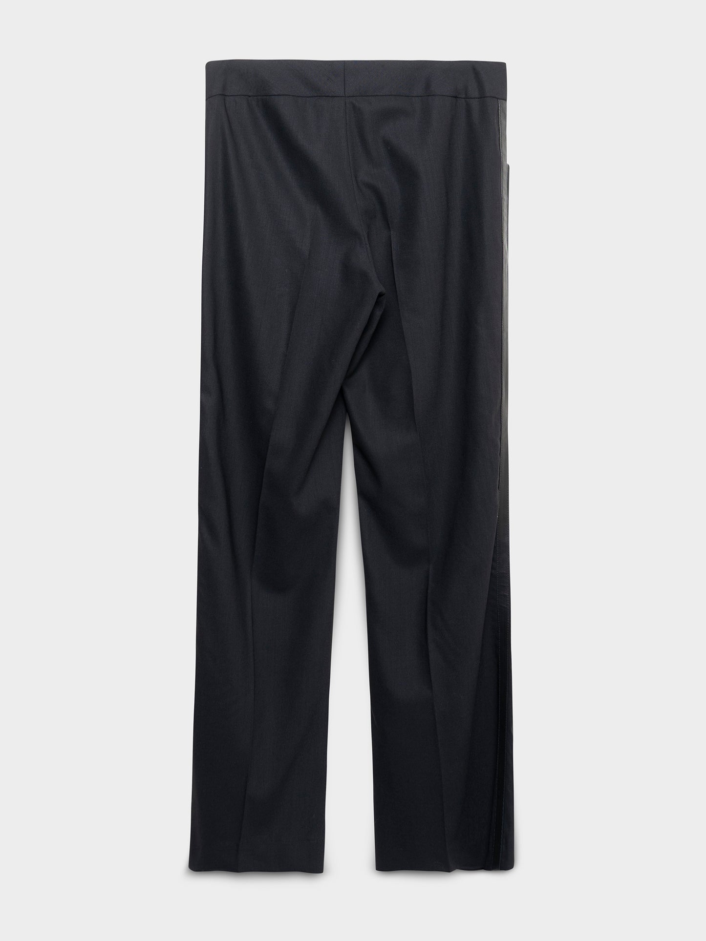 Leather-Trimmed Tuxedo Pants Chrome Hearts