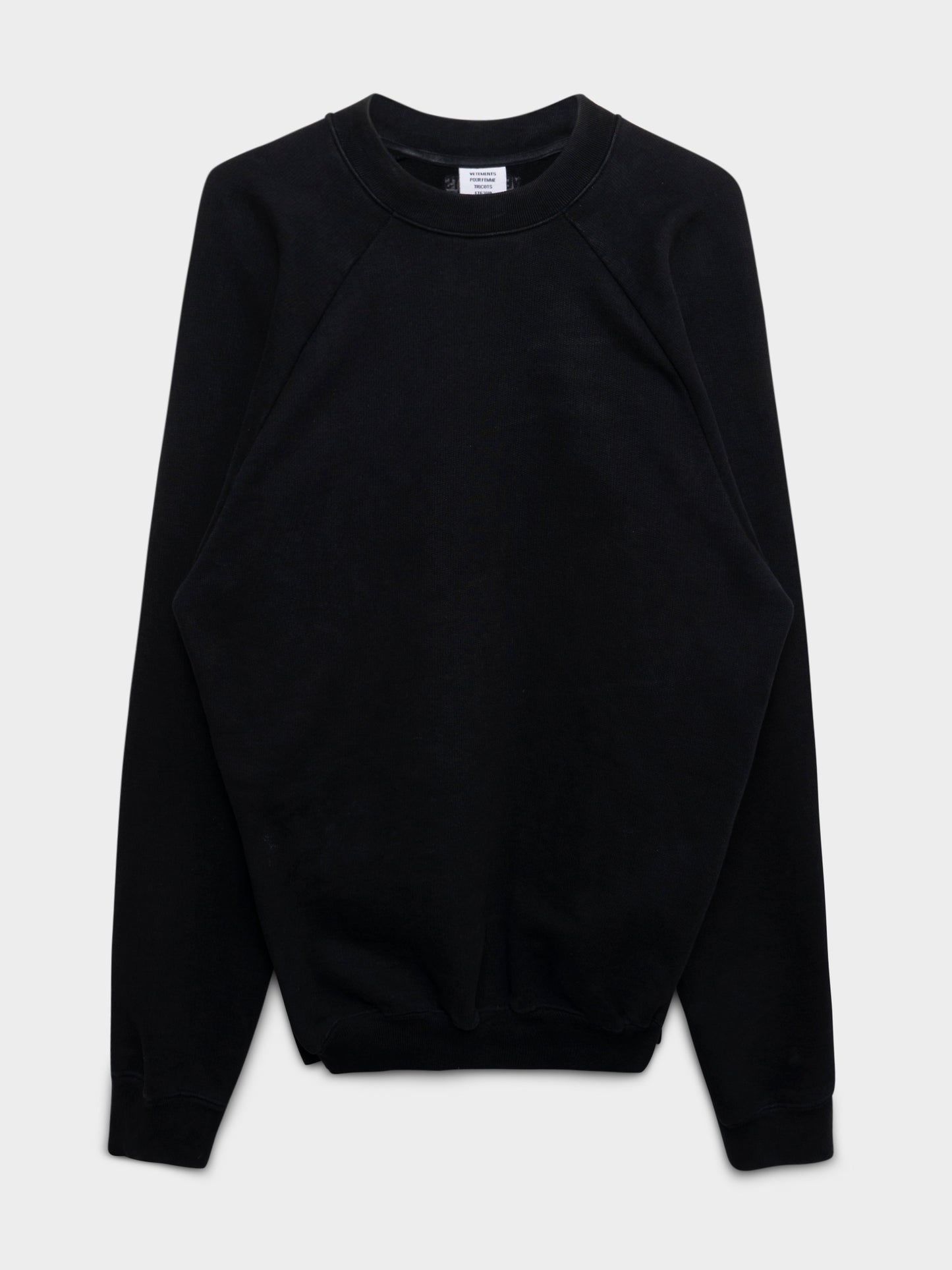 Black Unskinny Crewneck