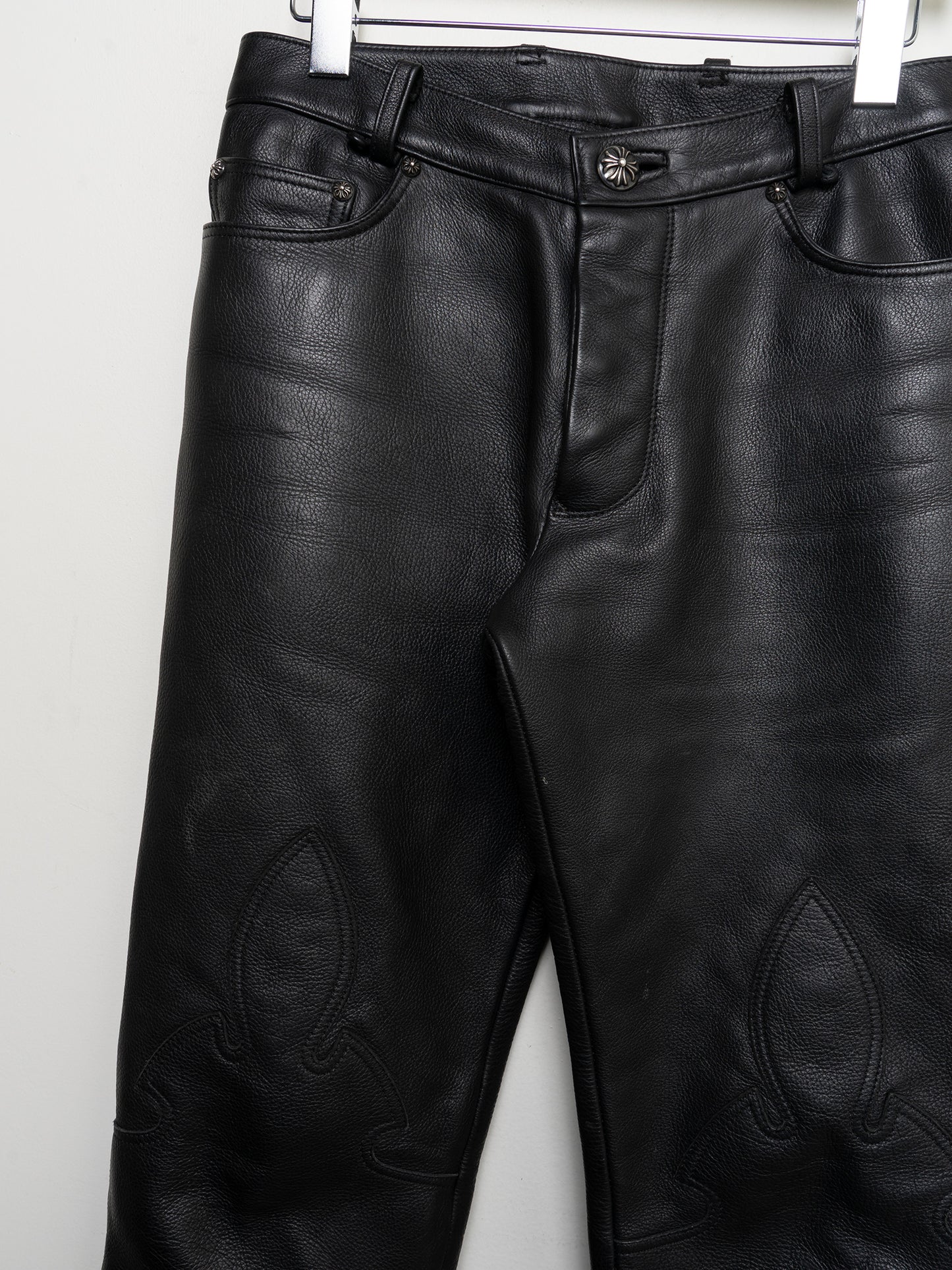 Leather Fleurknee Pants