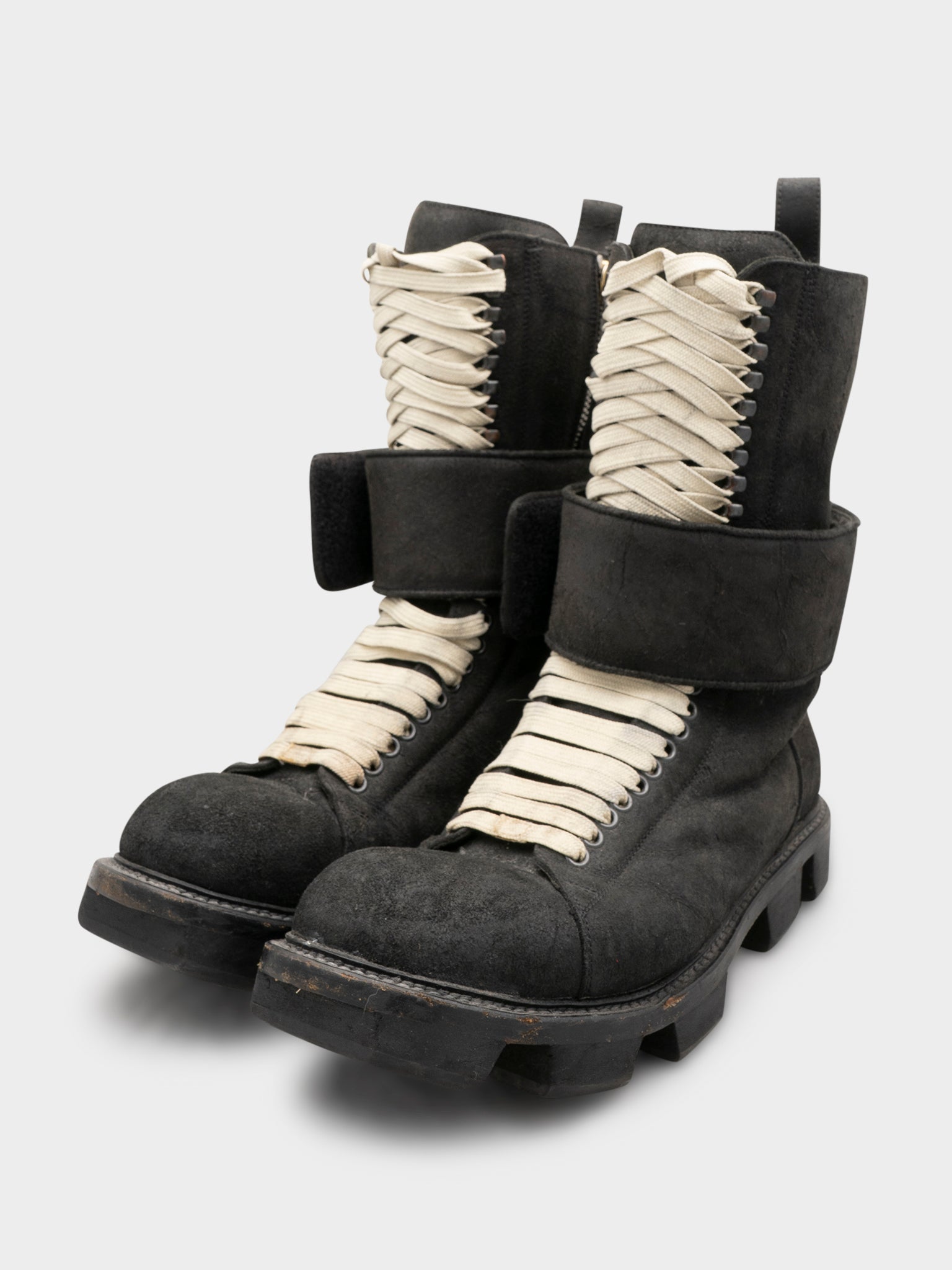 Buy Rick Owens Plinth Blistered Hiker Megatooth Boots Online at