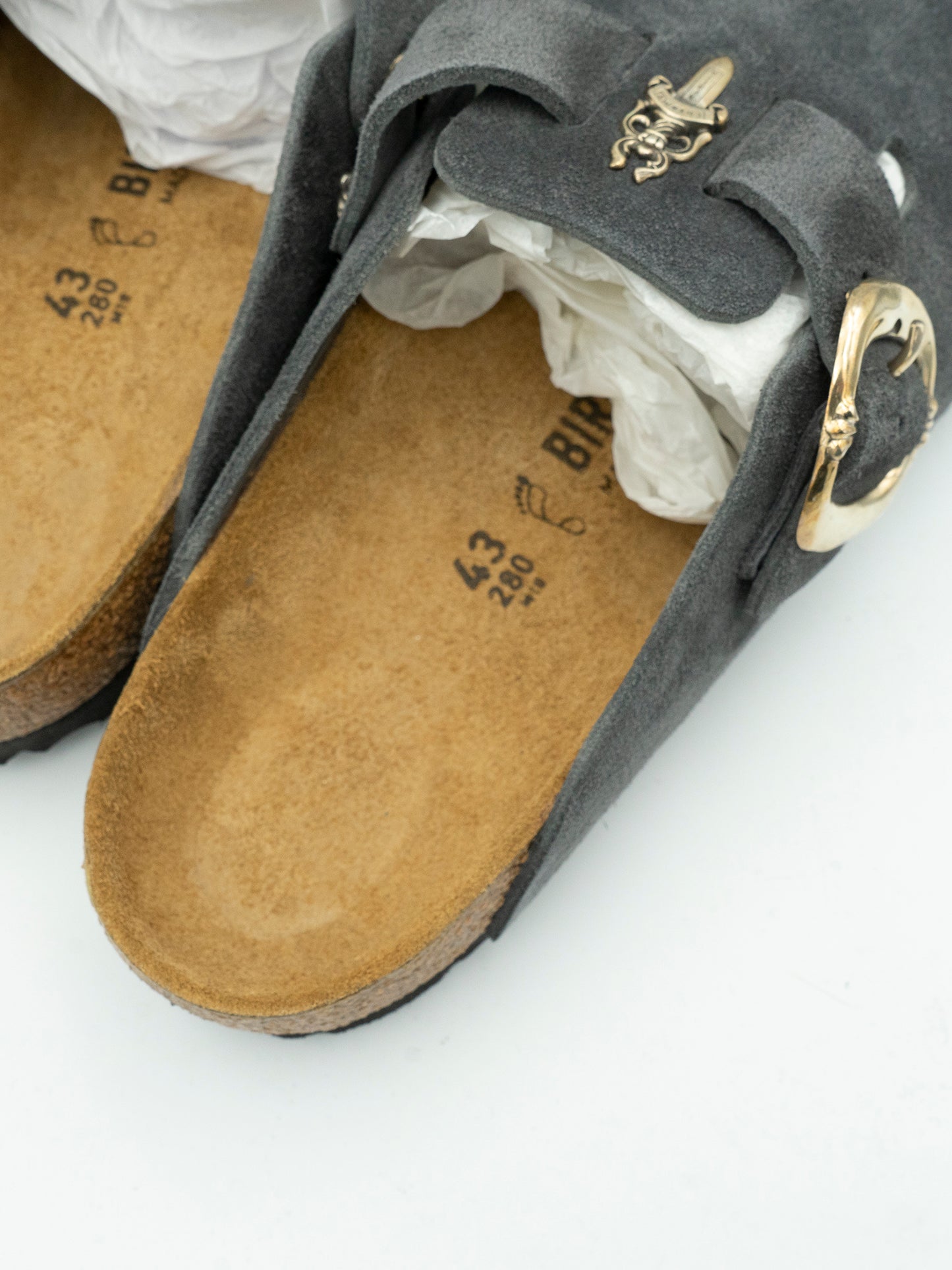 Charcoal Birkenstock Bostons