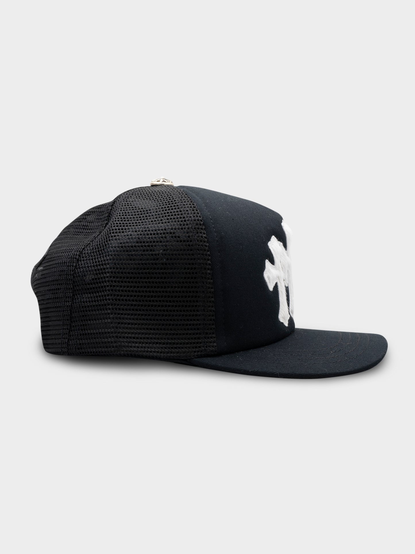 Pony Hair Triple Cross Patch Trucker Hat