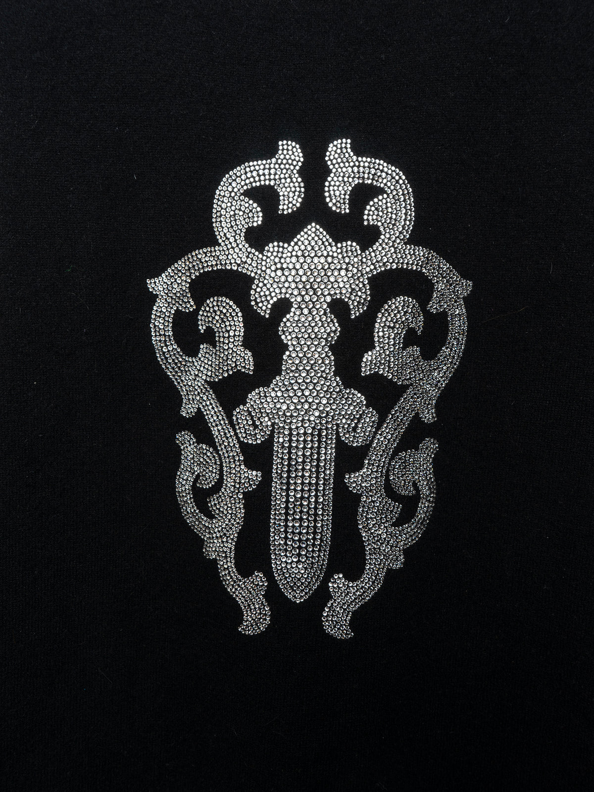 Womens Cashmere Rhinestone Dagger Tank Top