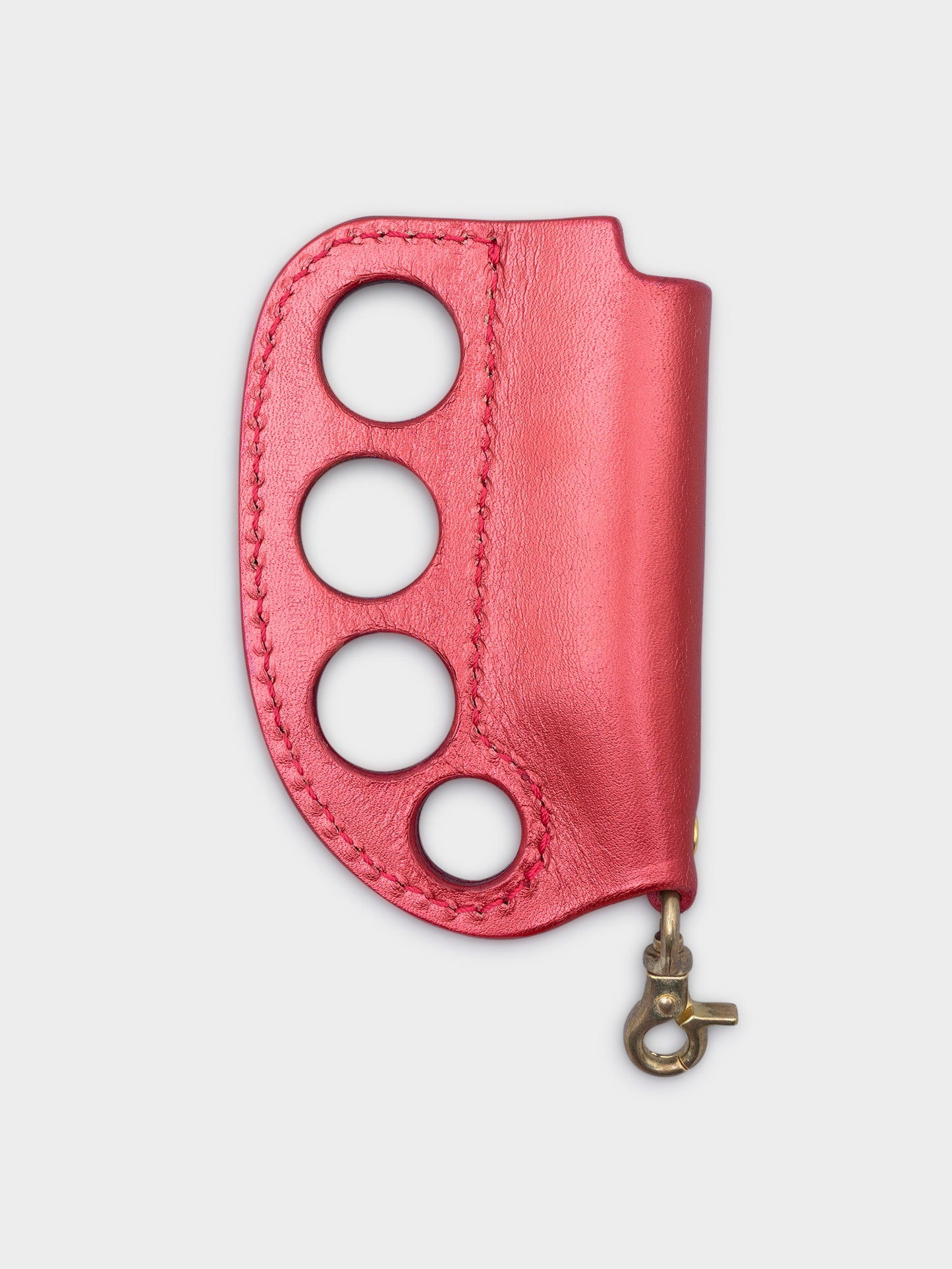 Red & Gold Leather Lighter Case