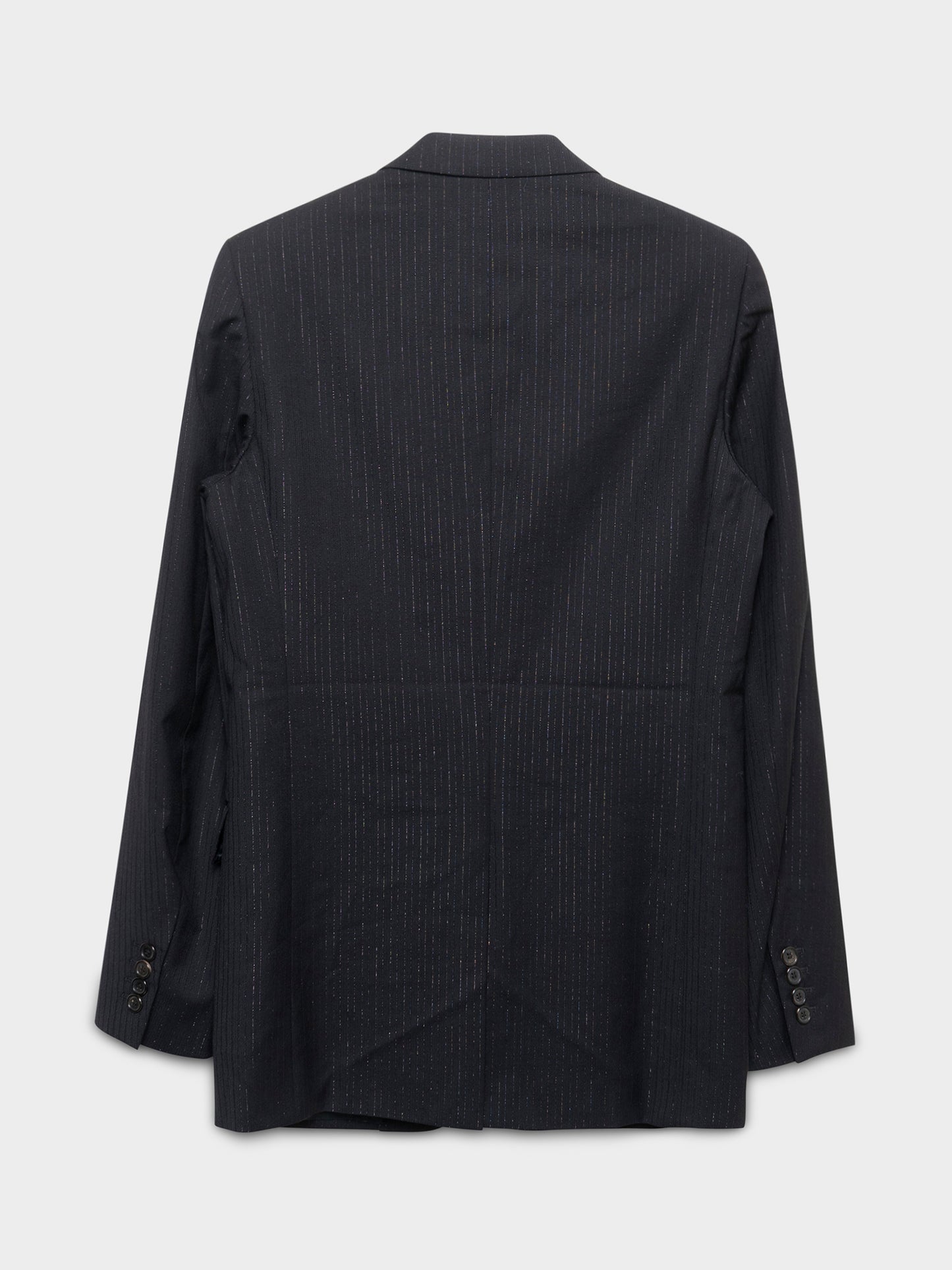 Silver-Threaded Pinstripe Blazer