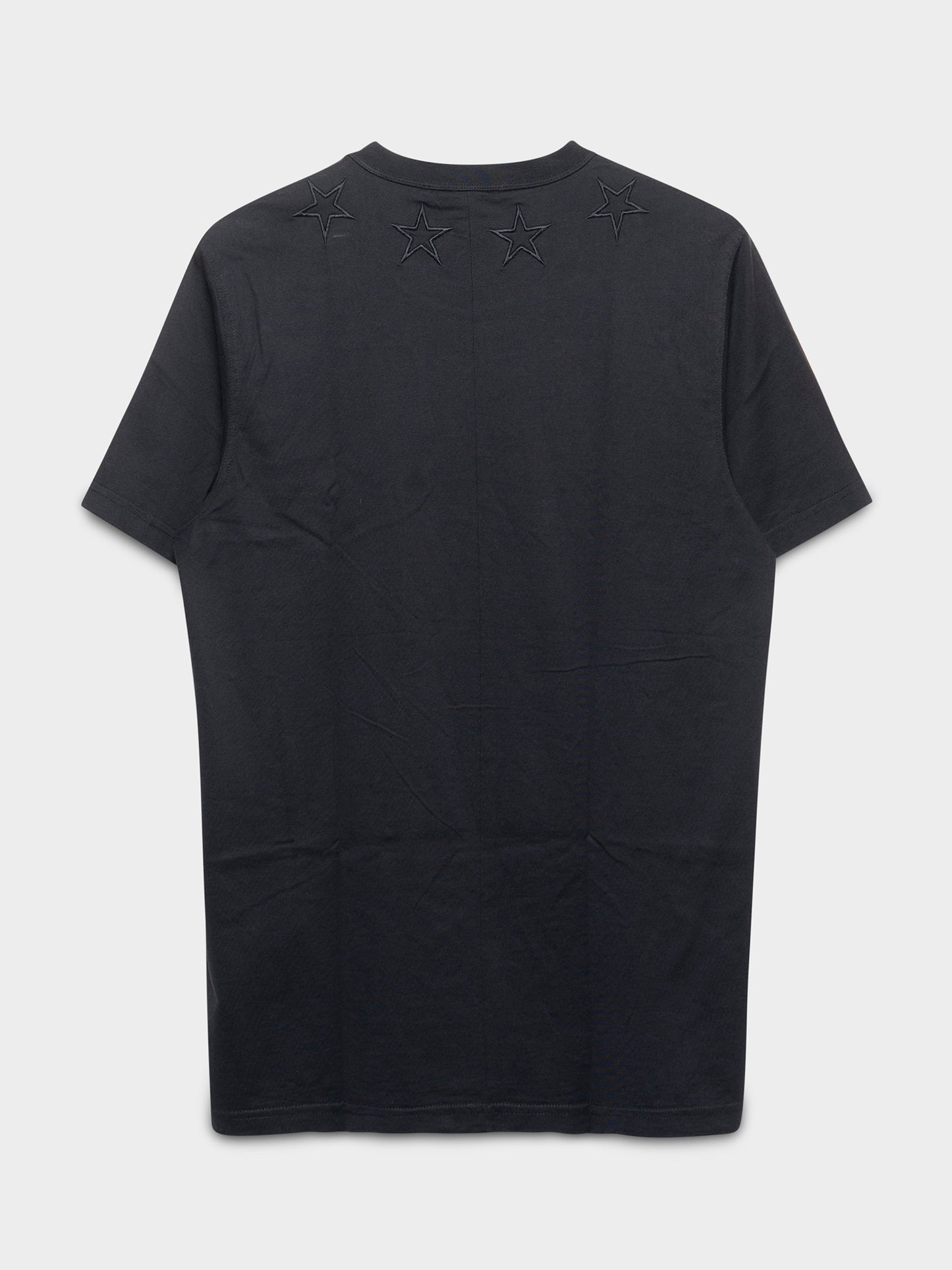 Embroidered Double Black Star T-Shirt