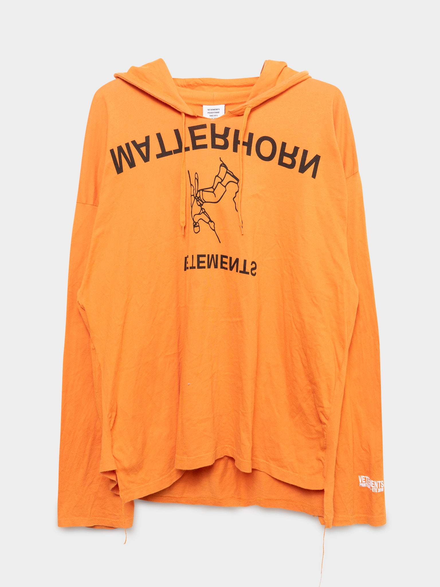 トップス VETEMENTS 18SS MATTERHORN HOODIE Vetements: SS18 Matterhorn Hoodie | Groupie