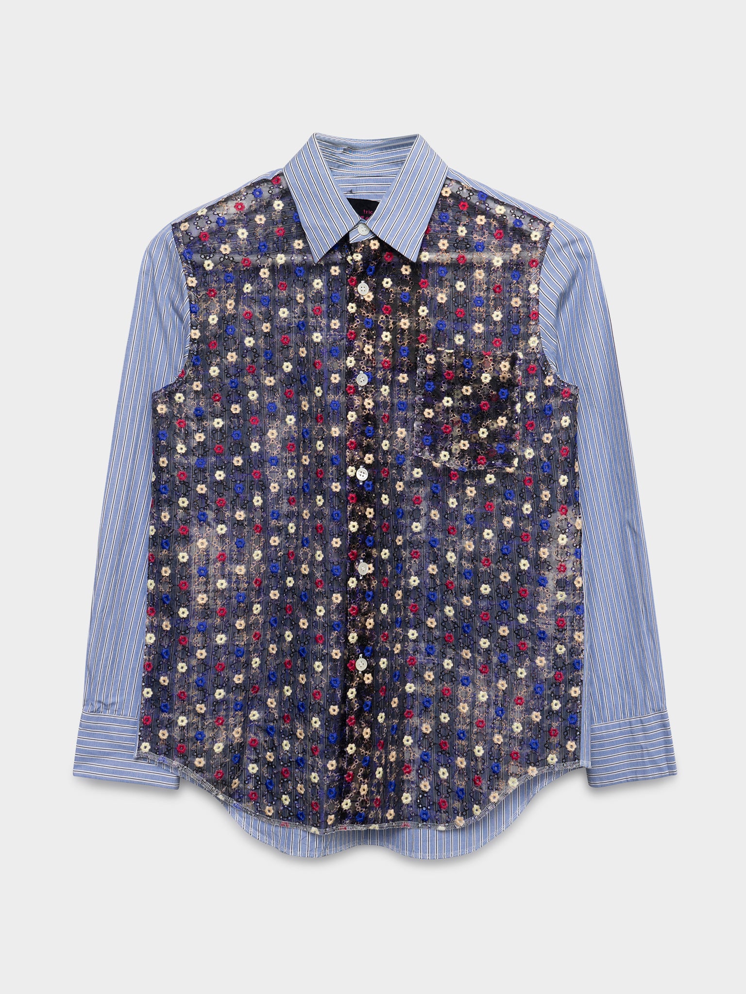 Comme Des Garcons: Floral Mesh Shirt | Groupie
