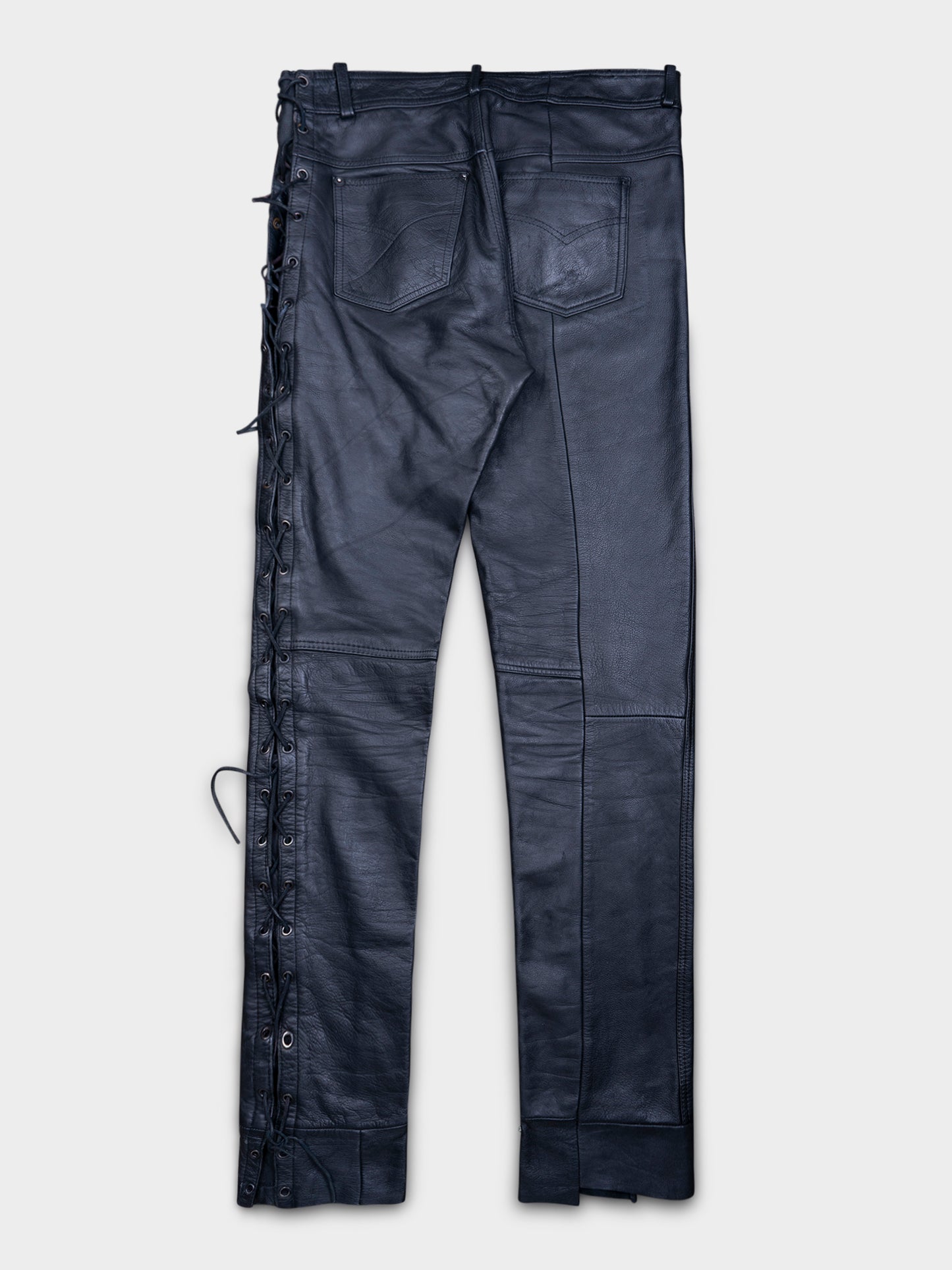 FW02 Artisanal Reconstructed Leather Pants