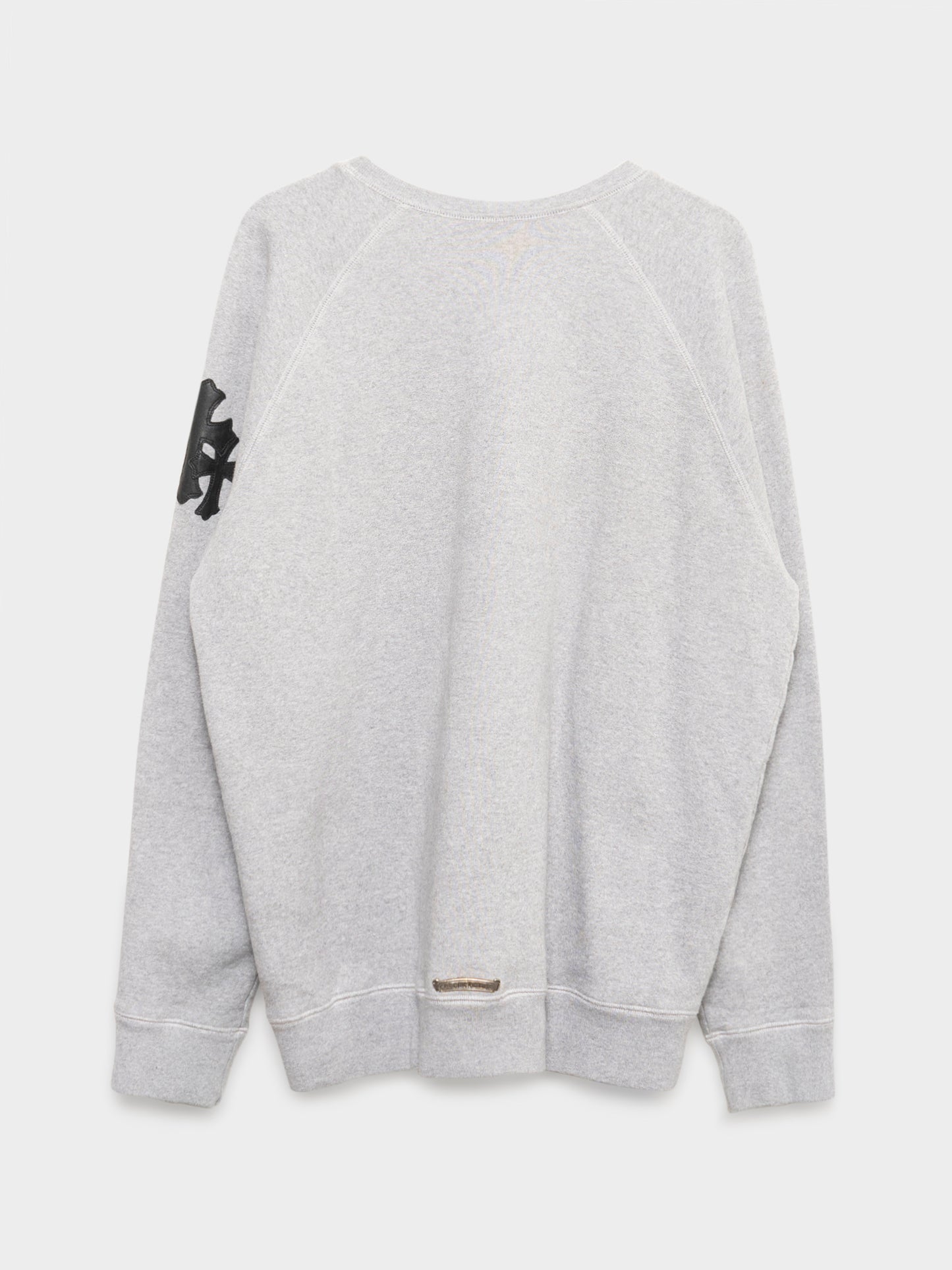 Grey Paper Jam Patched Crewneck