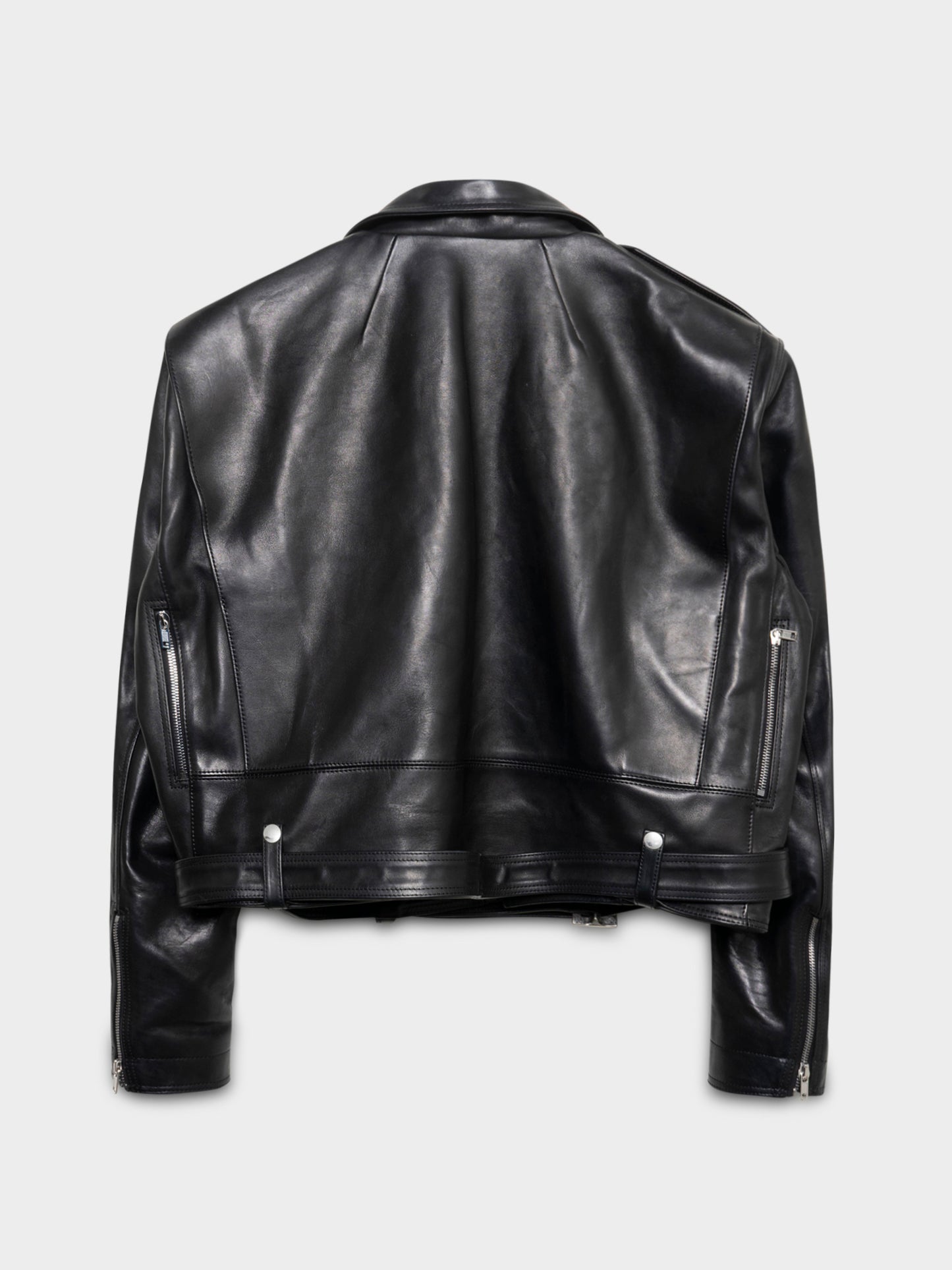 FW24 'Porterville' Cropped Horse Leather Jumbo Bauhaus Stooges Rider Jacket
