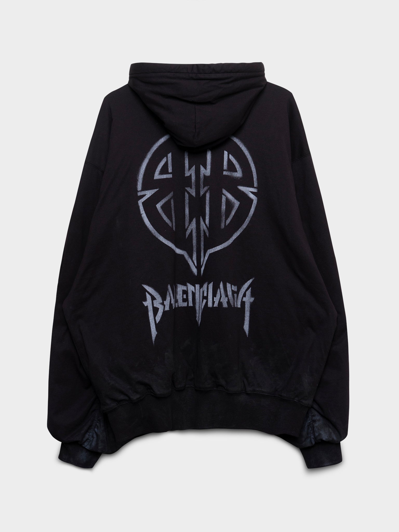 Balenciaga: Metal BB Stencil Hooded Bomber | Groupie