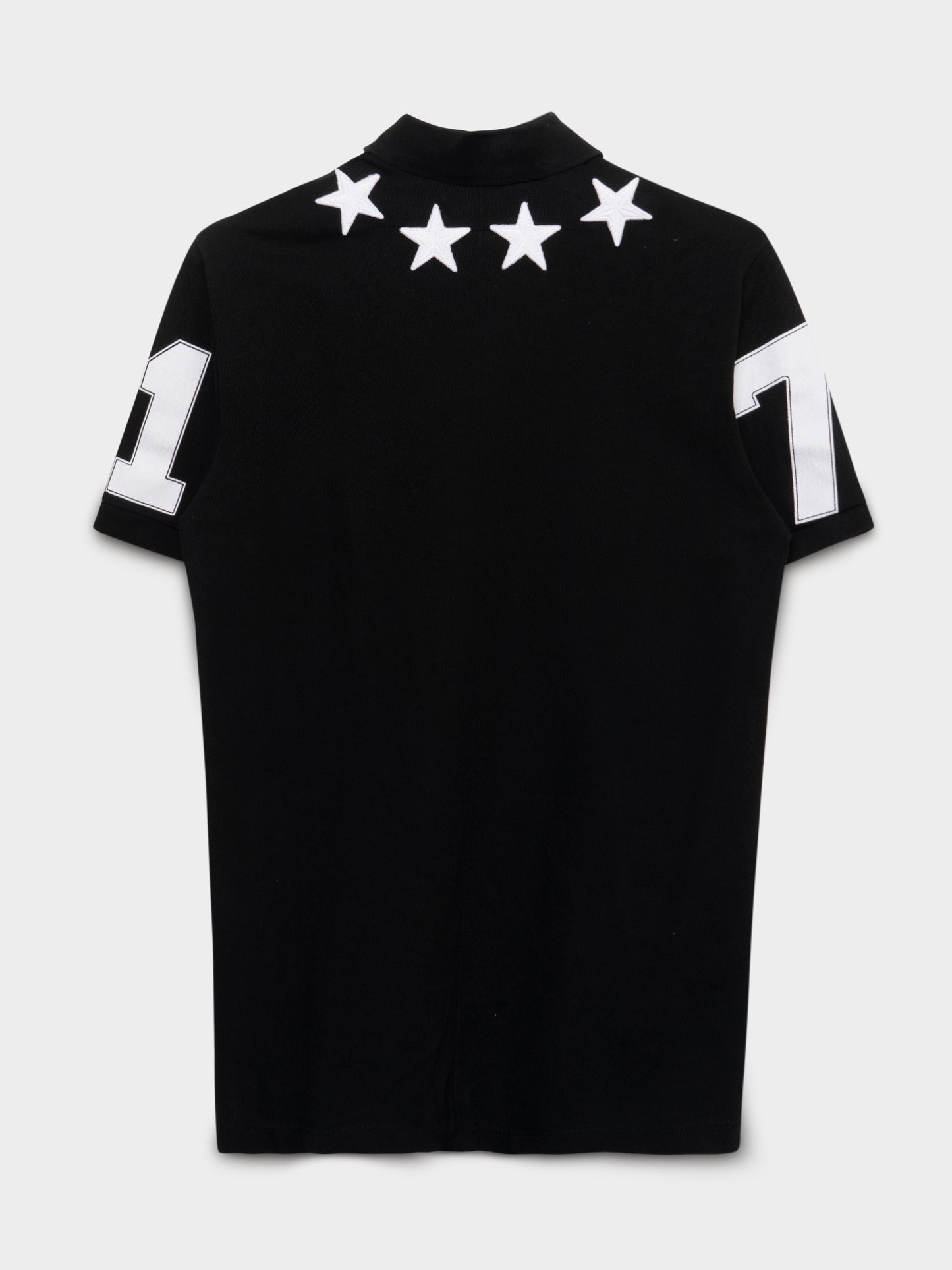 Triple Black Star Patch Polo Shirt