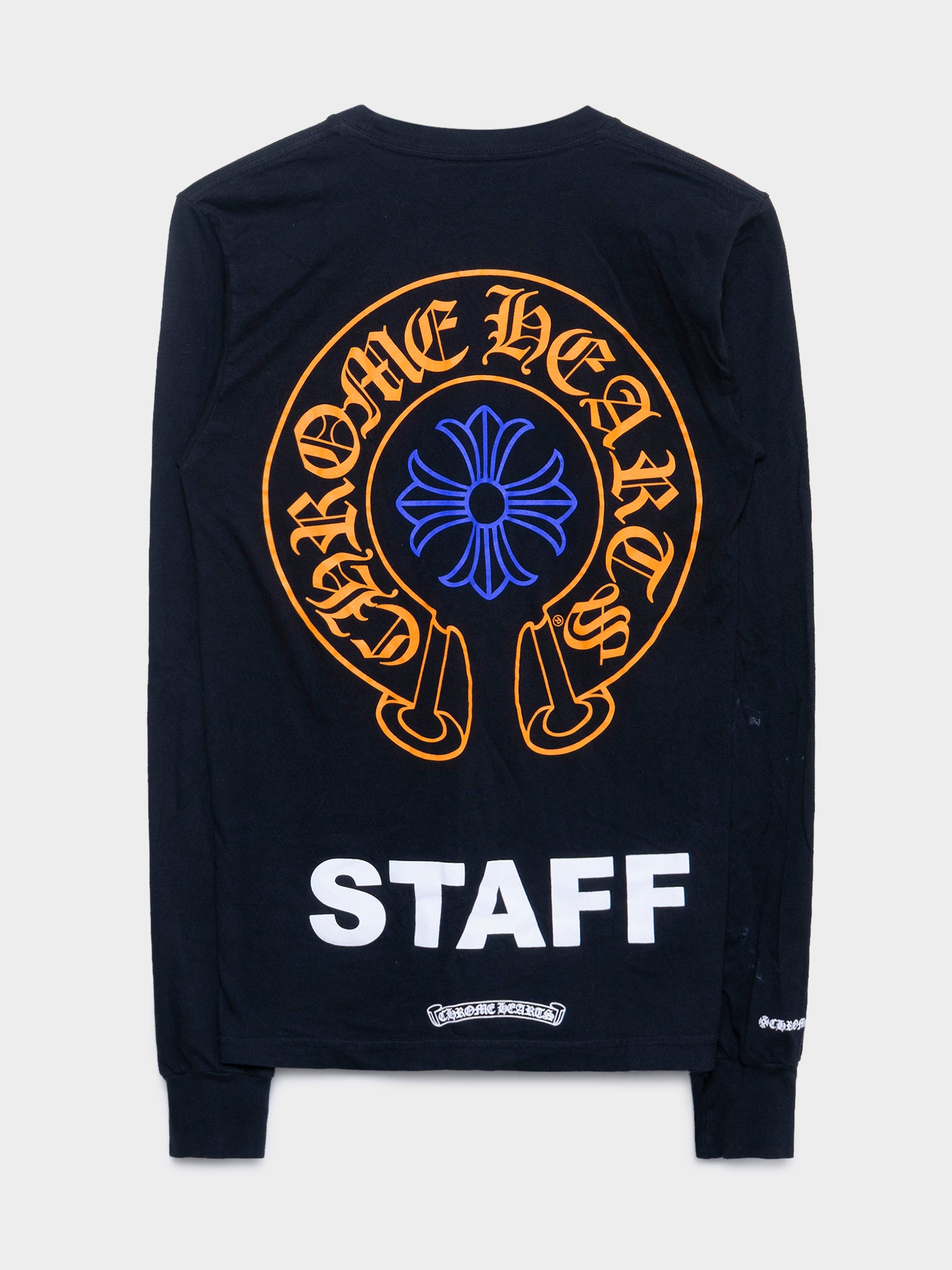 CHROME HEARTS ロンT　staff Buy Chrome Hearts Orange & Blue Staff Longsleeve Shirt Online at