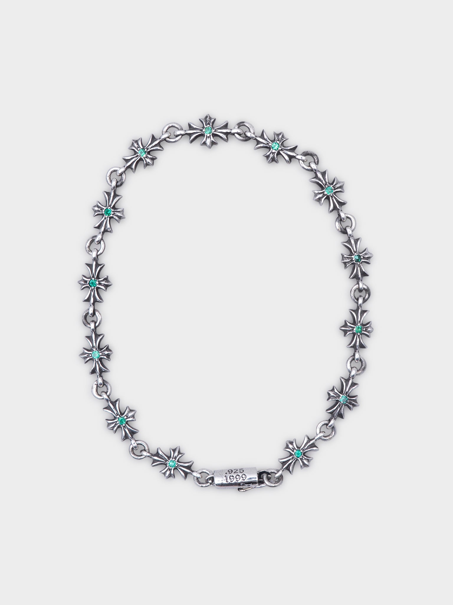 Chrome Hearts: Emerald Tiny E Bracelet | Groupie