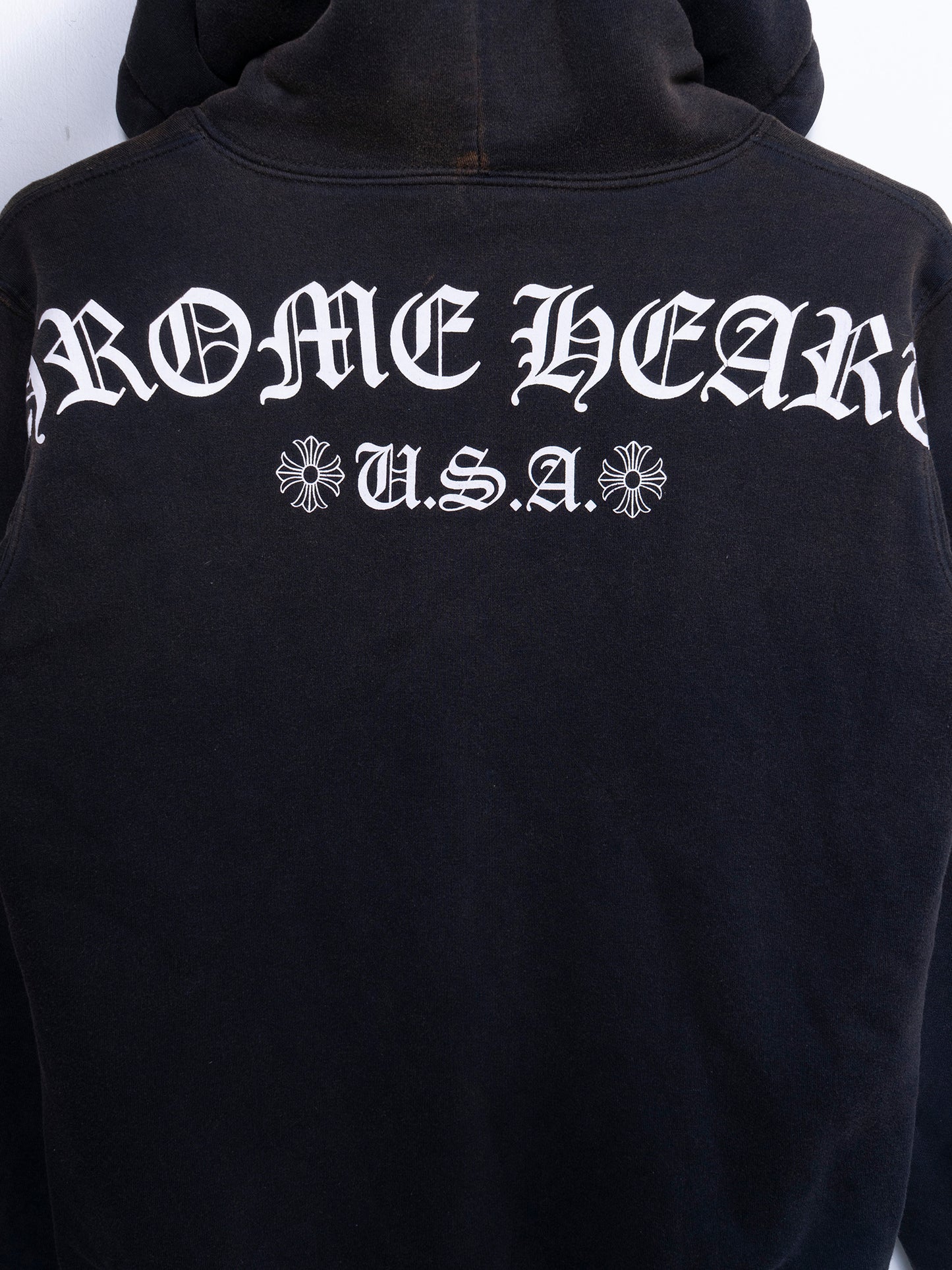 Vintage Sun-faded Thermal USA Zip-up Hoodie