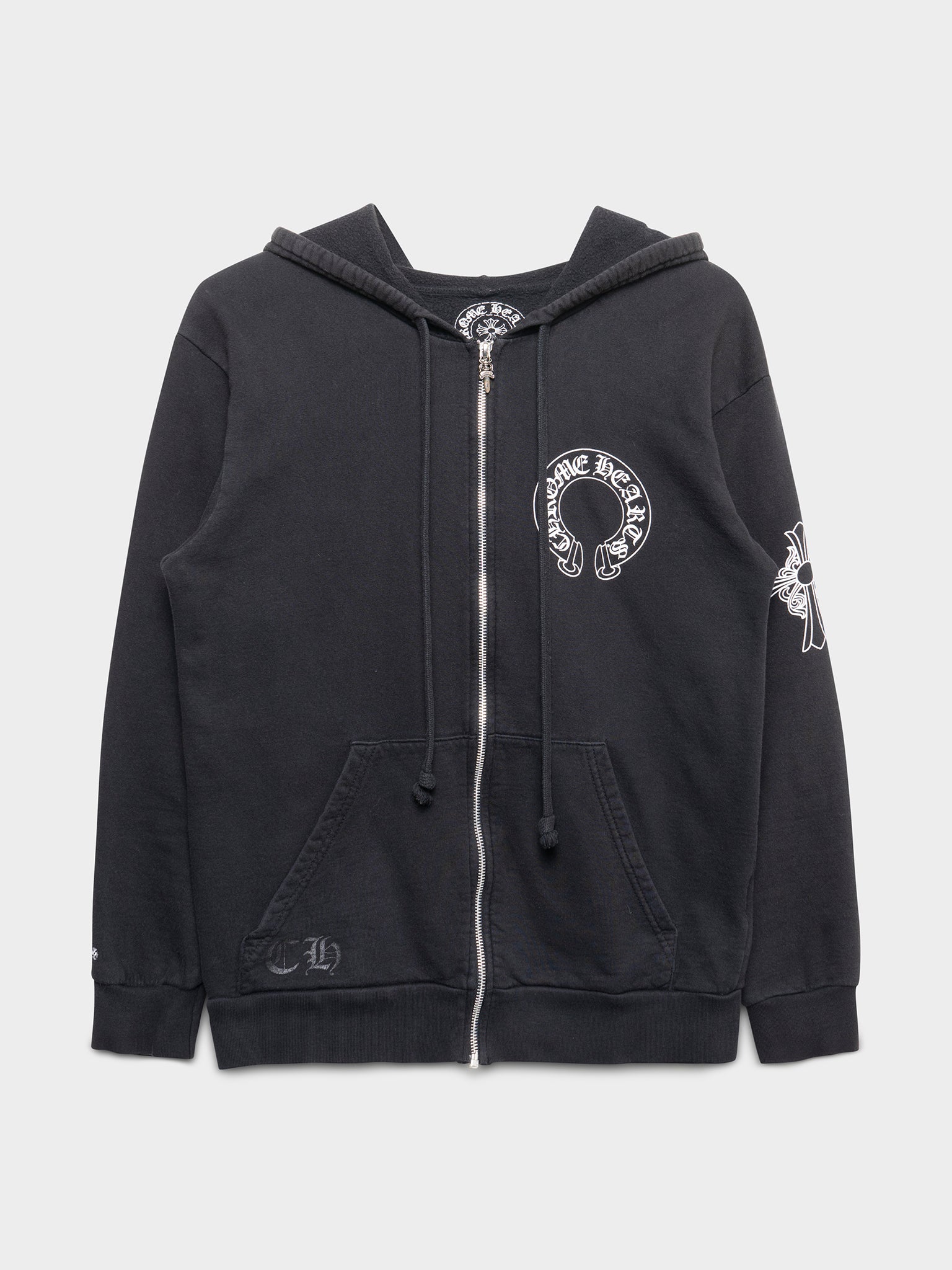 Chrome Hearts: Horseshoe & Cross Zip-Up Hoodie | Groupie