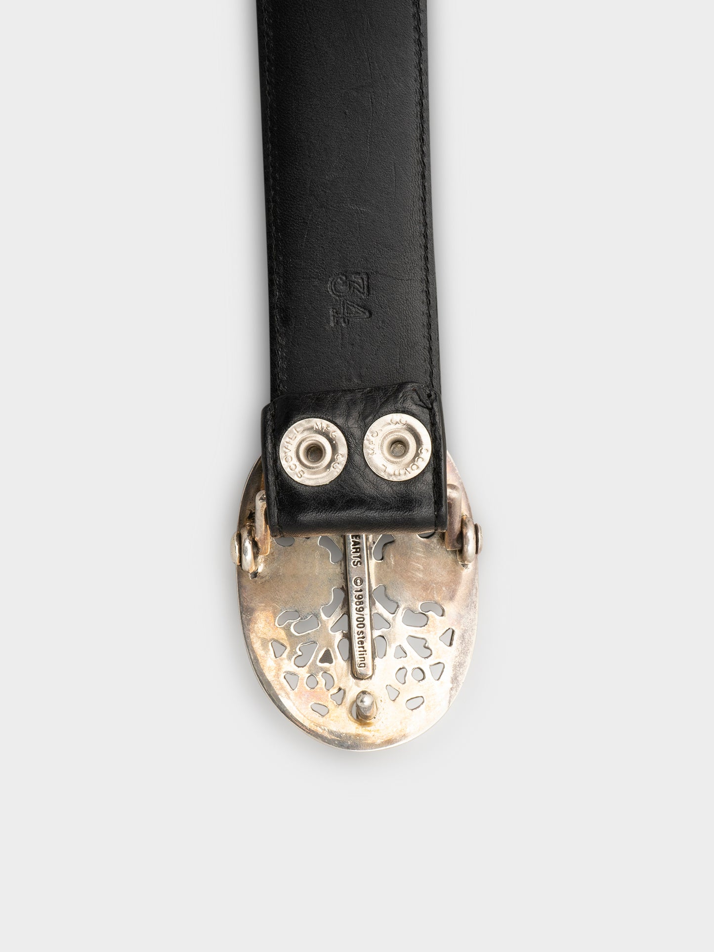 Oval Cross Buckle Belt