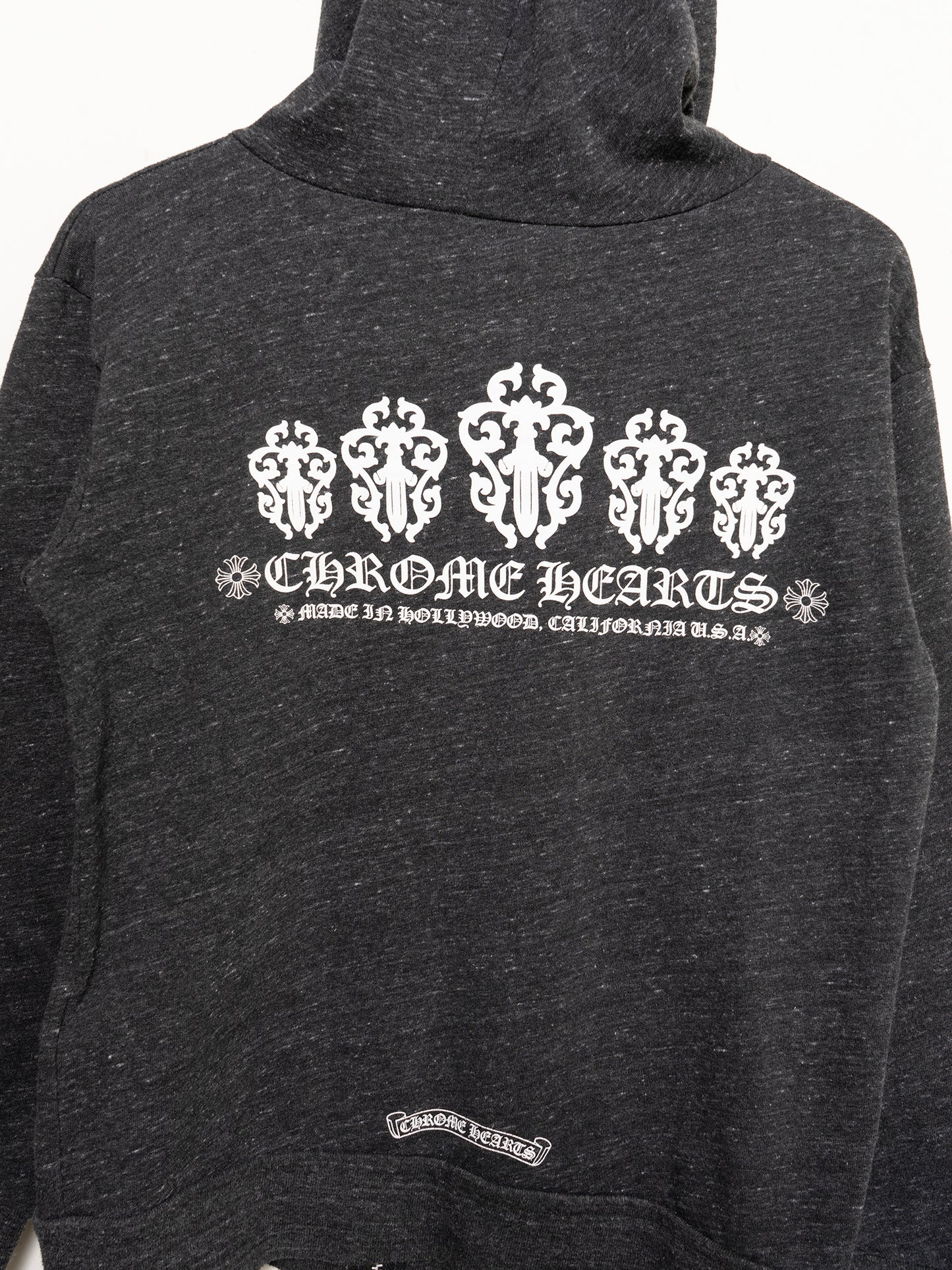 Vintage Heather Grey Zip-Up Hoodie