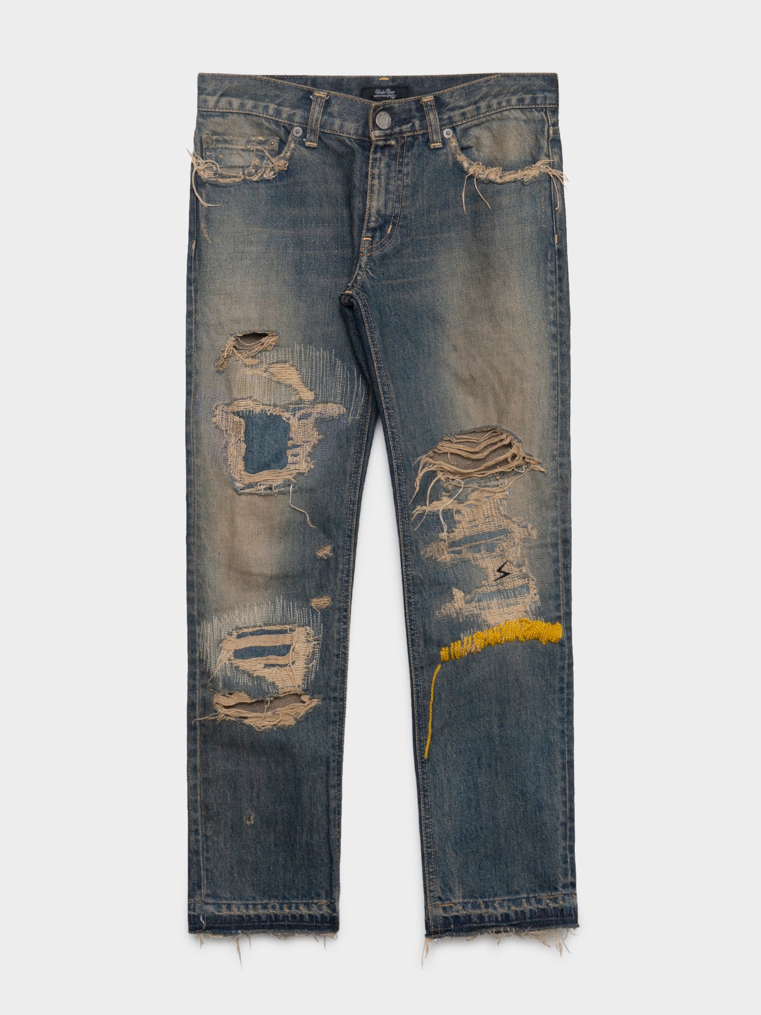 パンツ undercover 68 Buy Undercover Yellow Yarn 68 Jeans Online at Groupie
