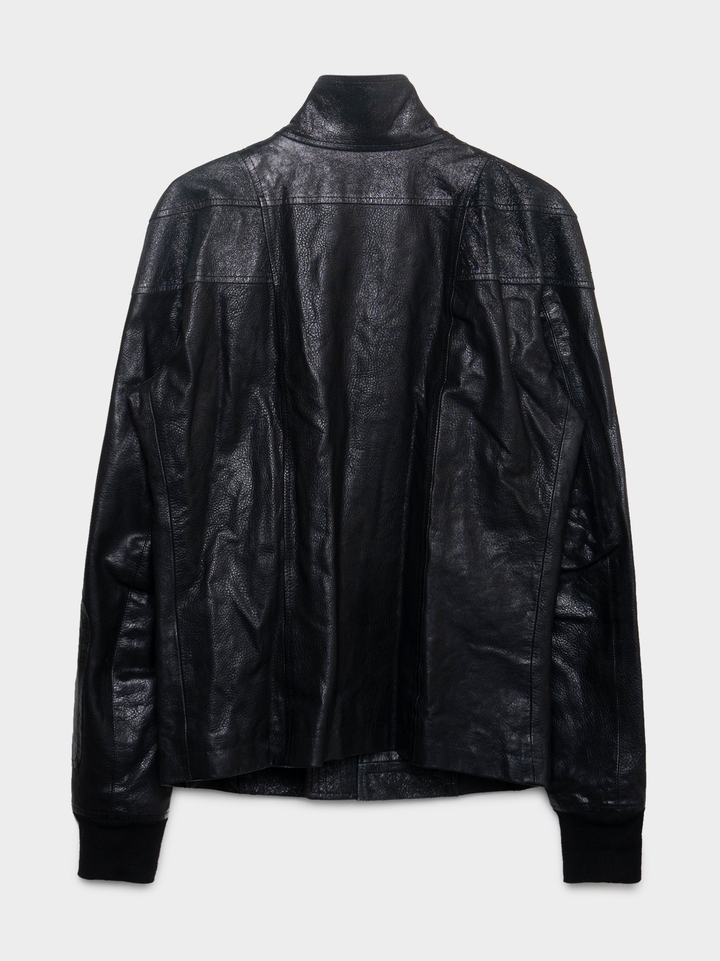 Paneled Leather Moto Jacket