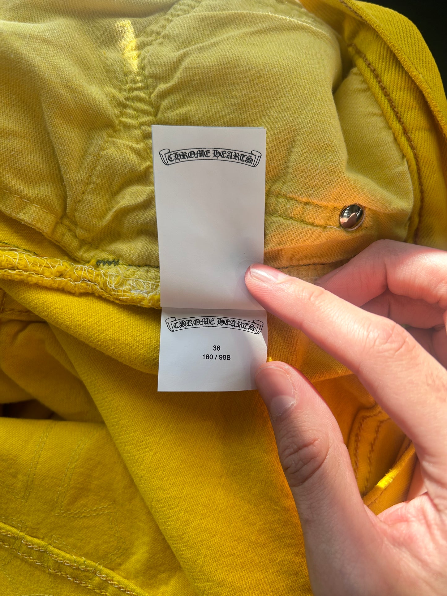 34-Patch Yellow Levi’s Jeans