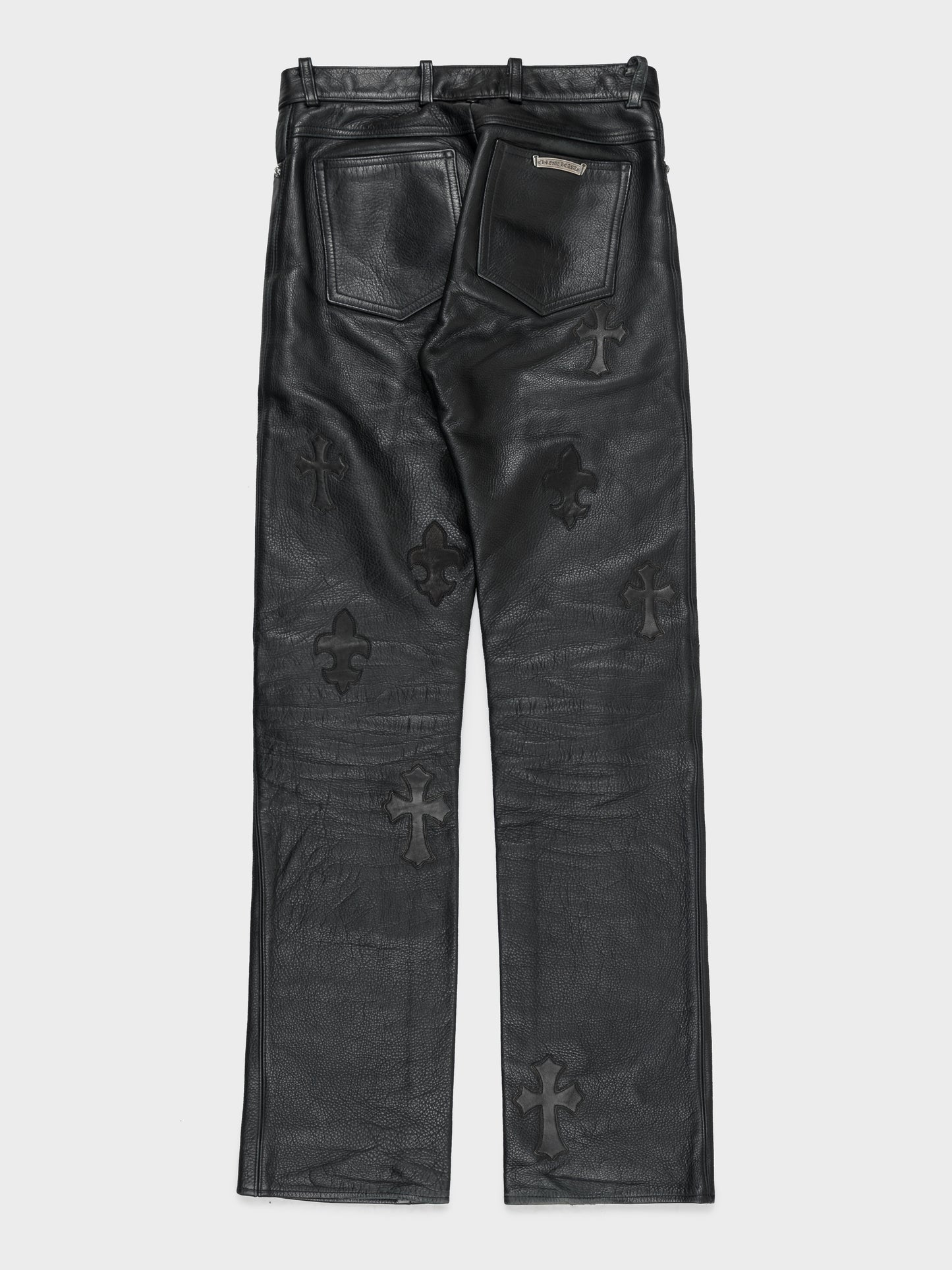 Patched Leather Fleurknee Pants