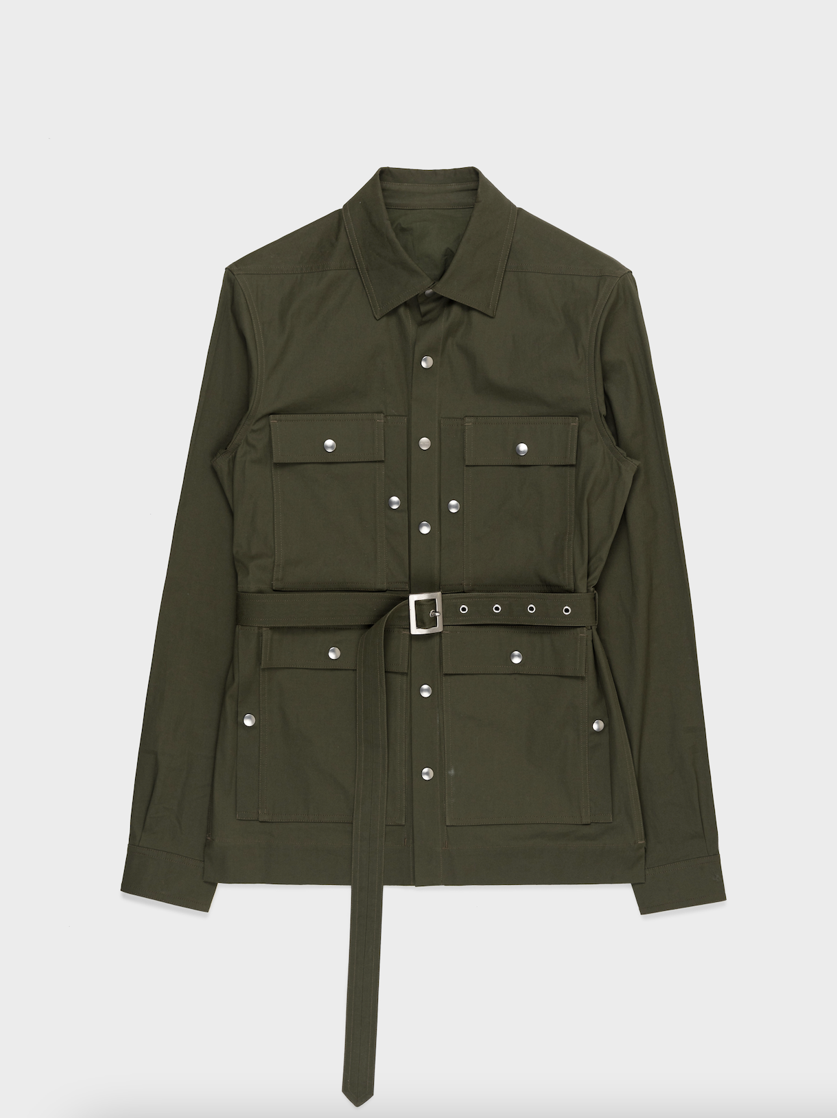 Belted military jacket best sale