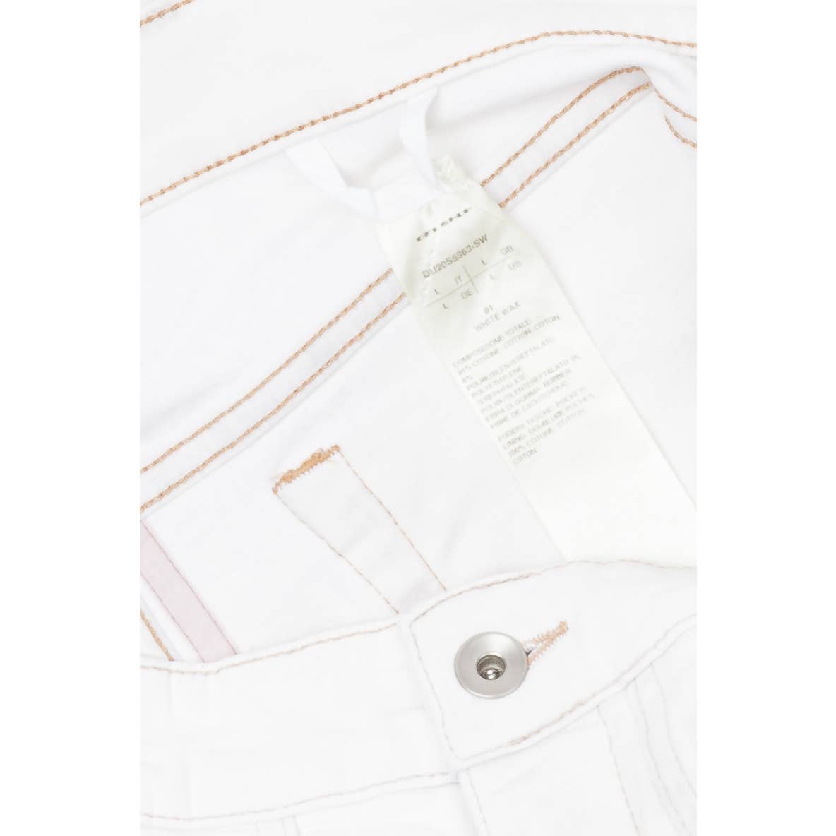 White Waxed Nagakin Jeans