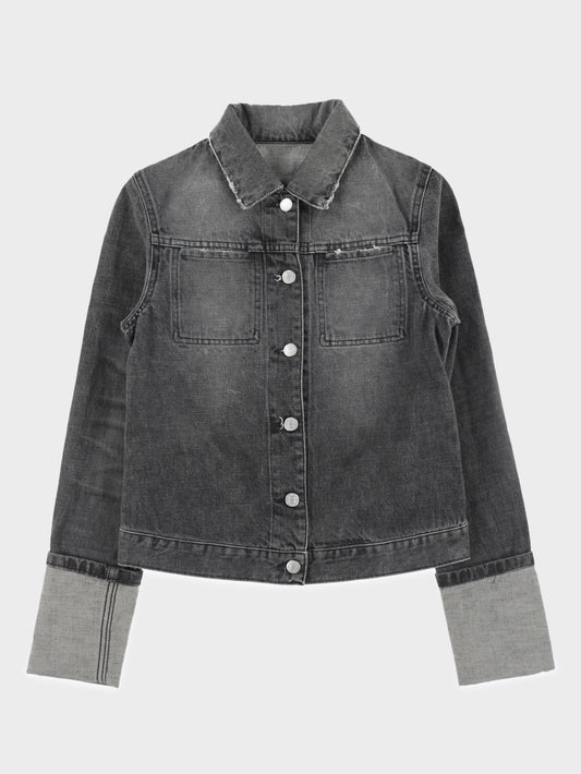 Faded Black Denim Jacket