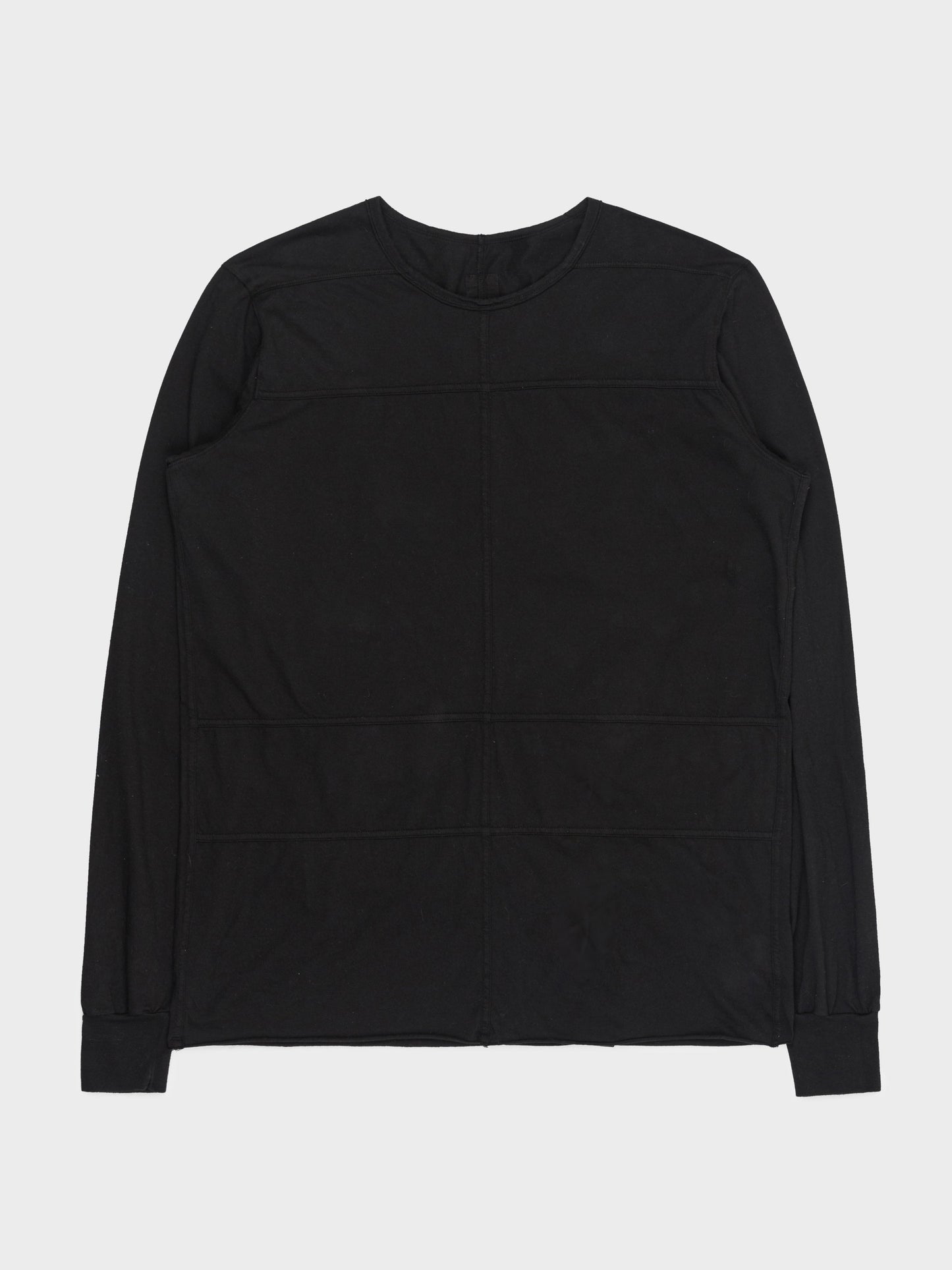 Paneled Black Long-sleeve