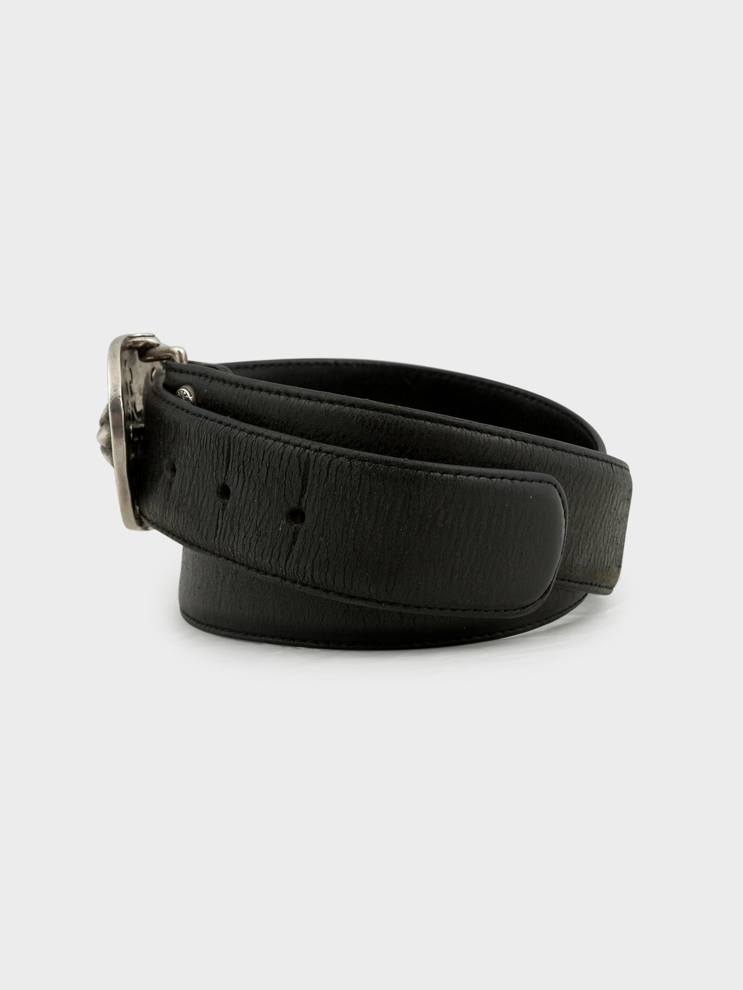 Oval Cross Buckle Belt