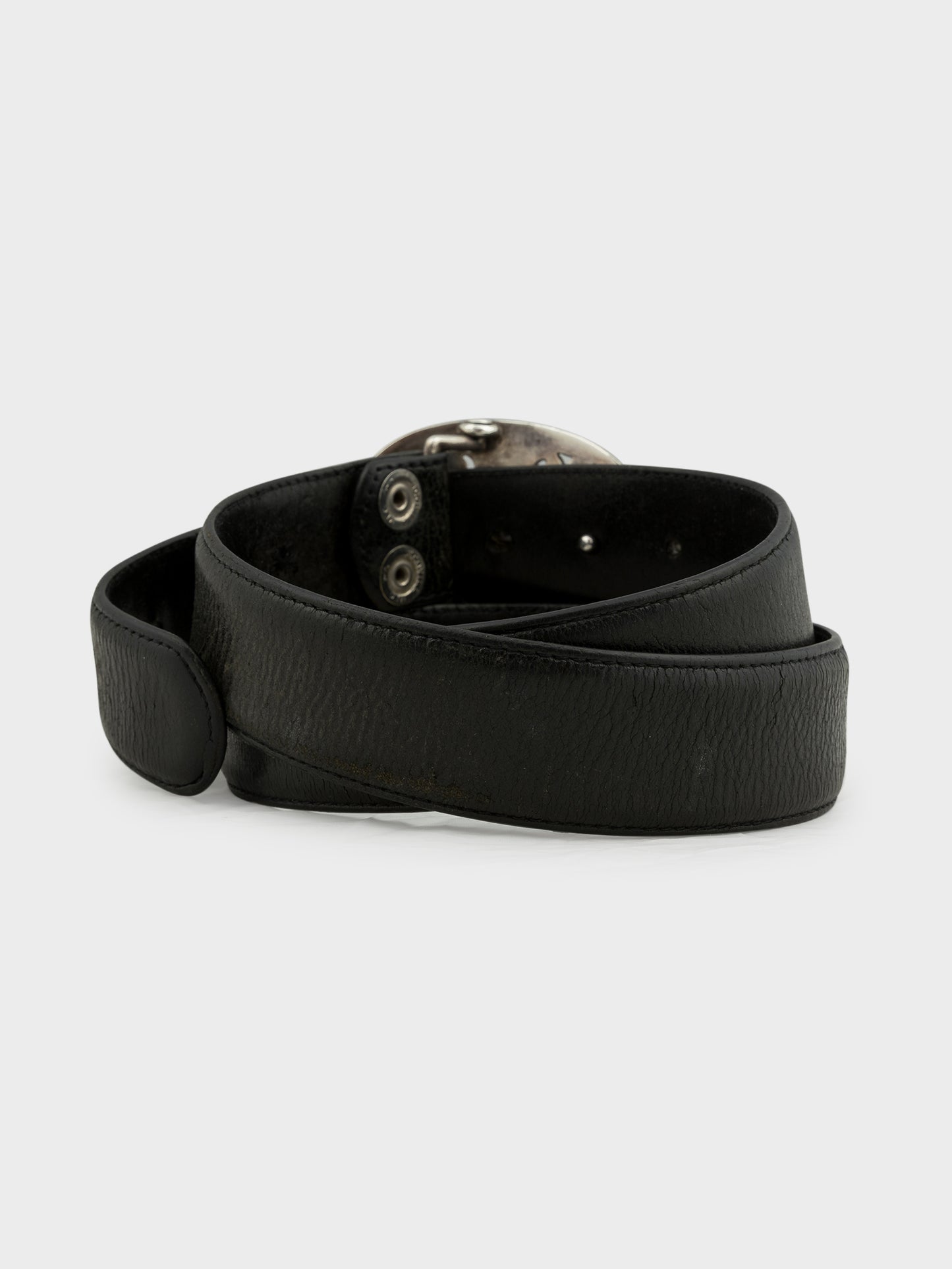 Oval Cross Buckle Belt