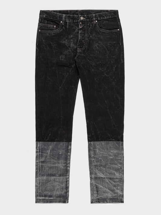 Two-Tone Washed Jeans