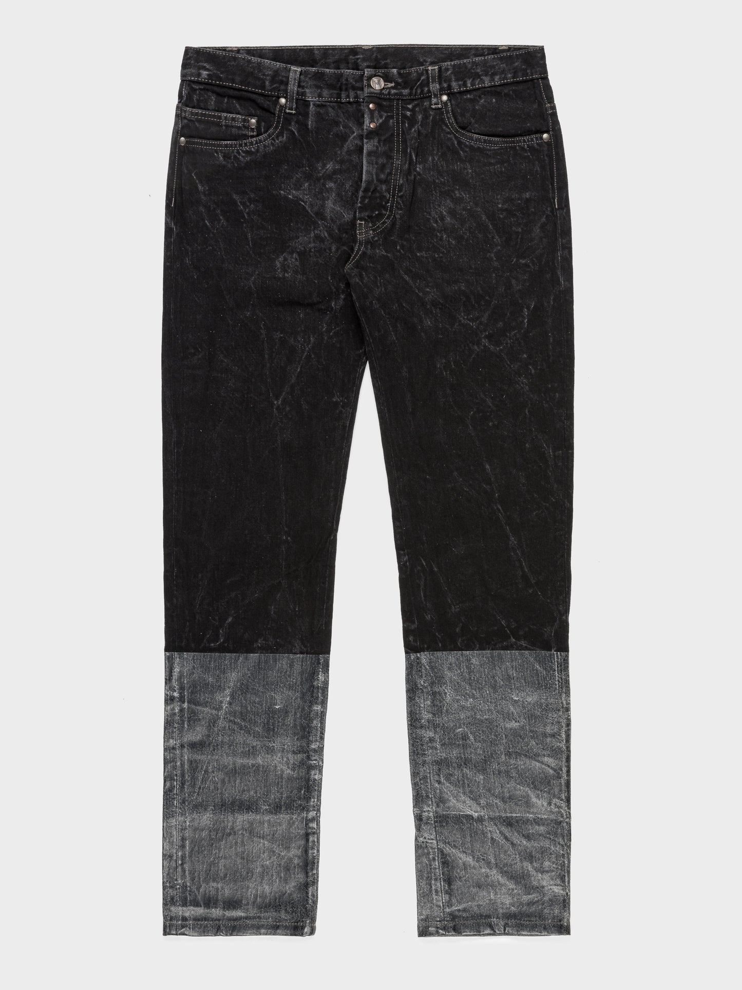 Two-Tone Washed Jeans