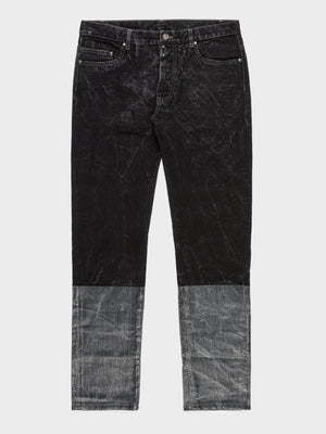Two-Tone Washed Jeans