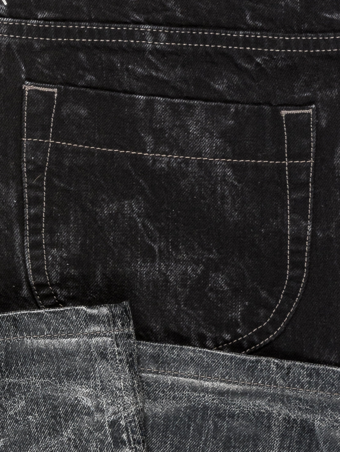 Two-Tone Washed Jeans