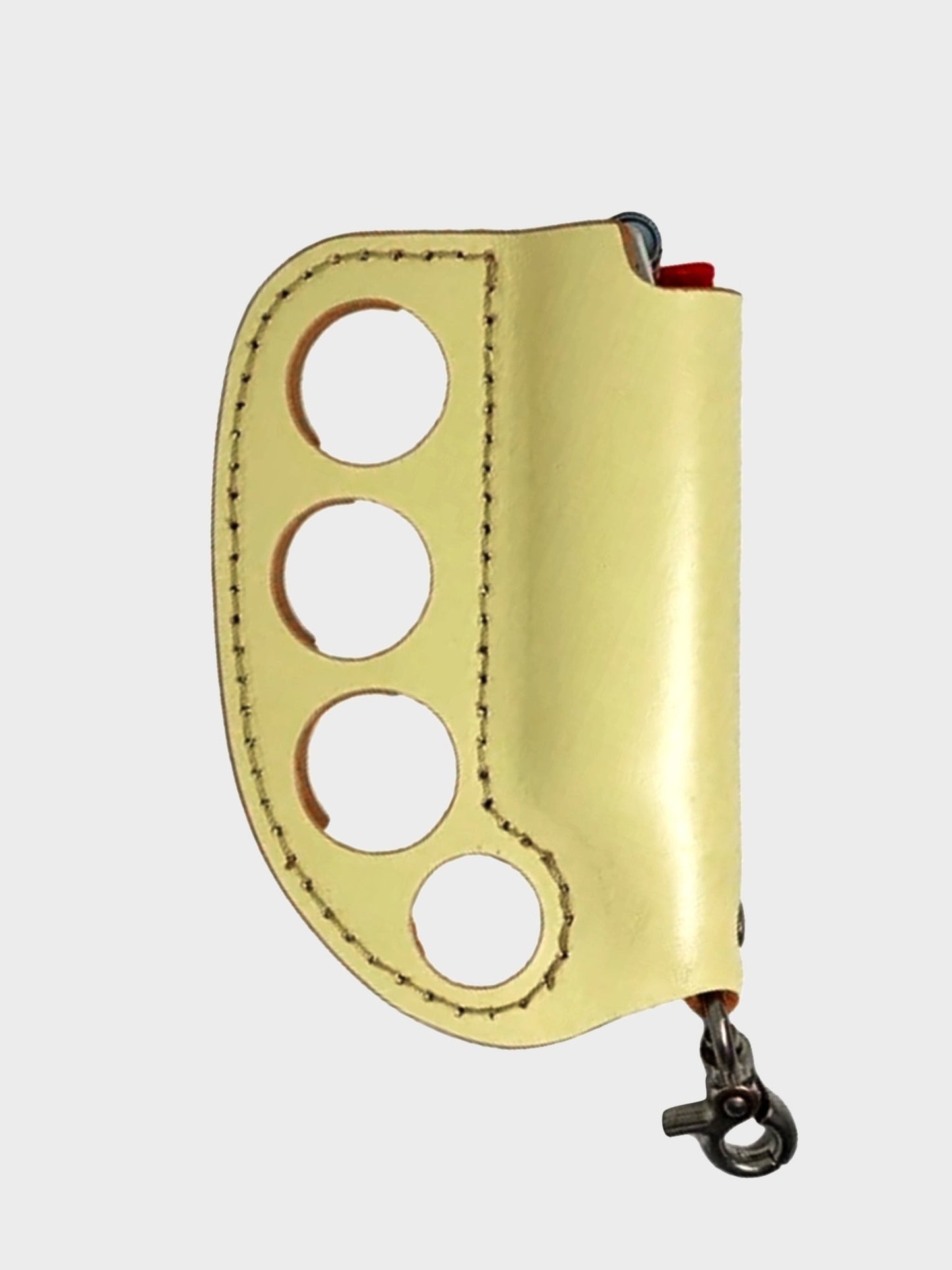 Knuckle Leather Lighter Holder - Cream