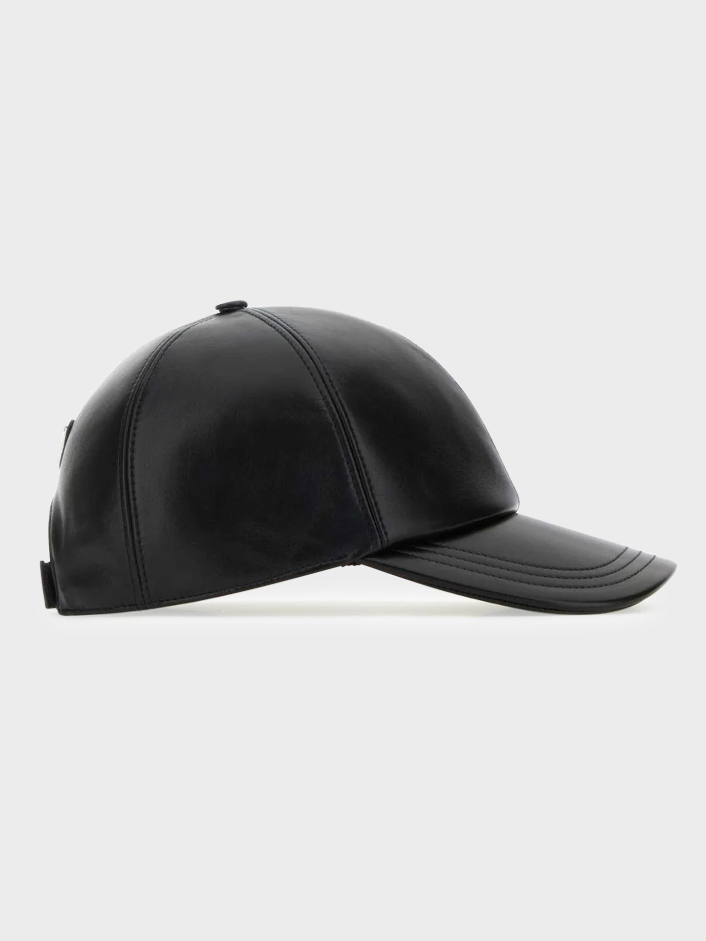 Nappa Leather Logo Baseball Cap