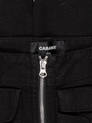 Curved Zipper Cargo Pants