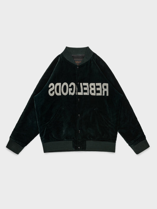 Jun Signed 'Rebelgods' Velour Bomber