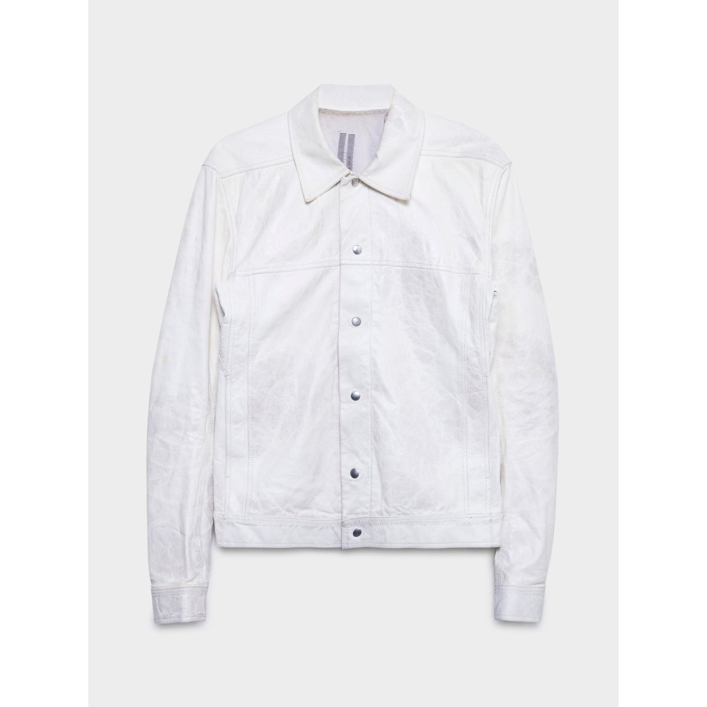 Tecuatl Chalk White Lamb Leather Jacket