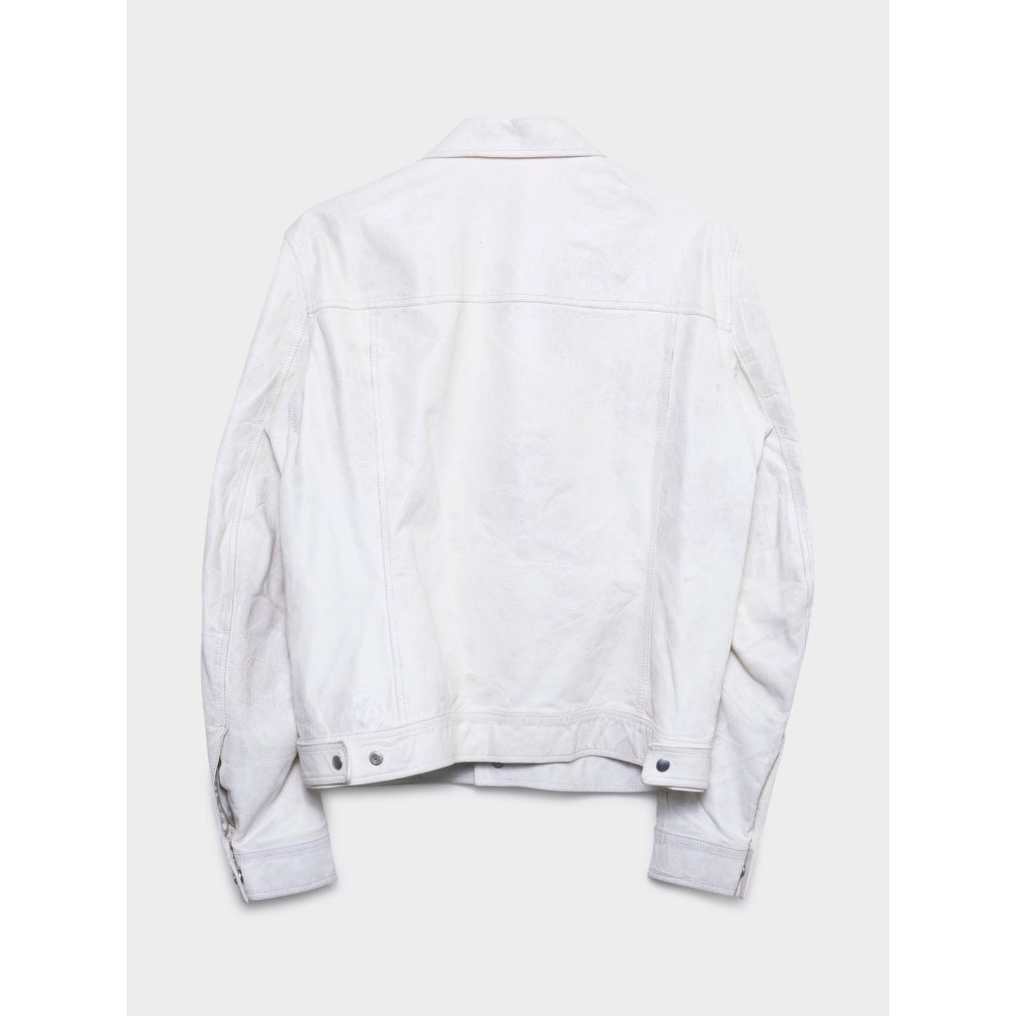 Tecuatl Chalk White Lamb Leather Jacket
