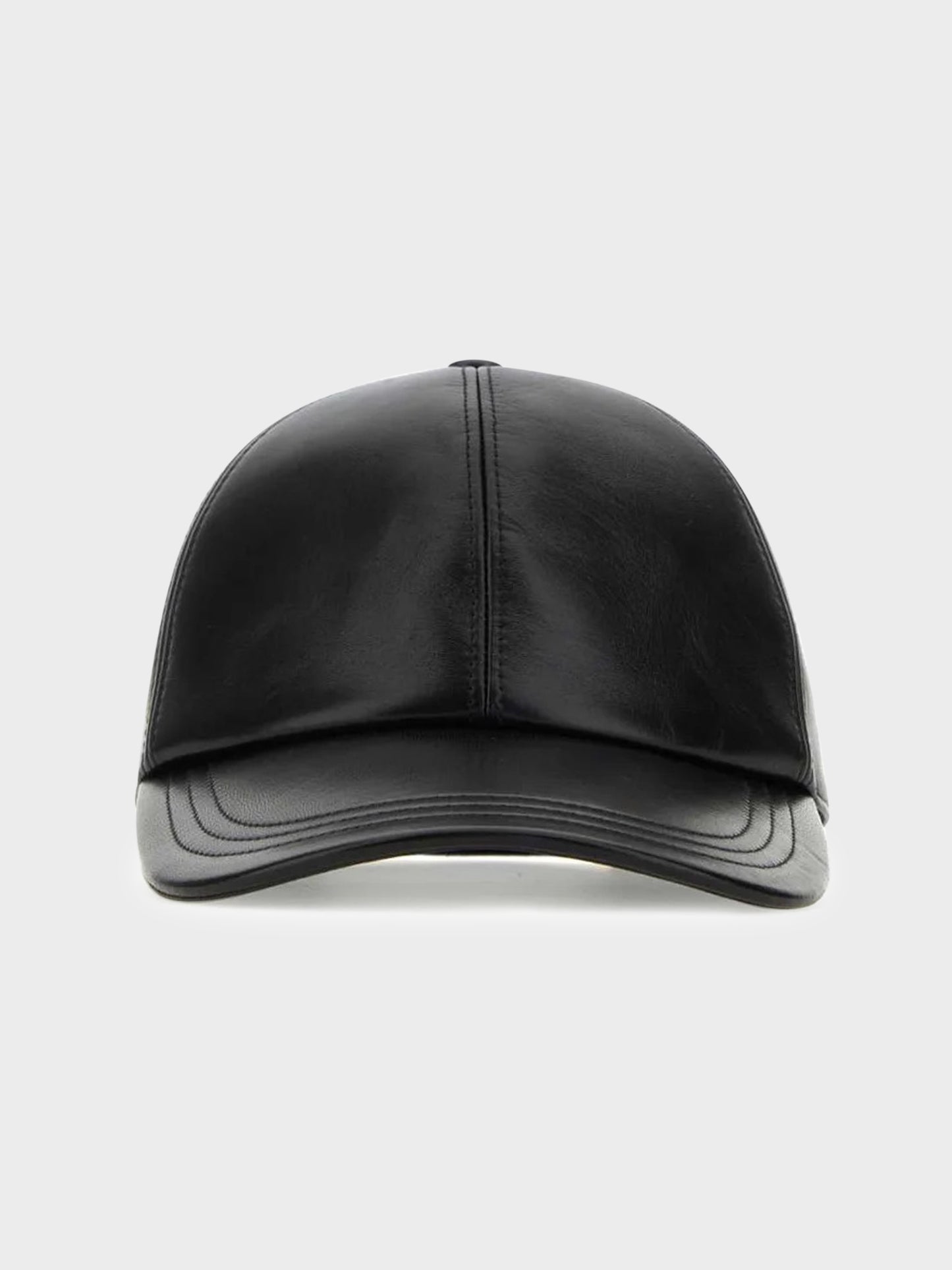 Nappa Leather Logo Baseball Cap