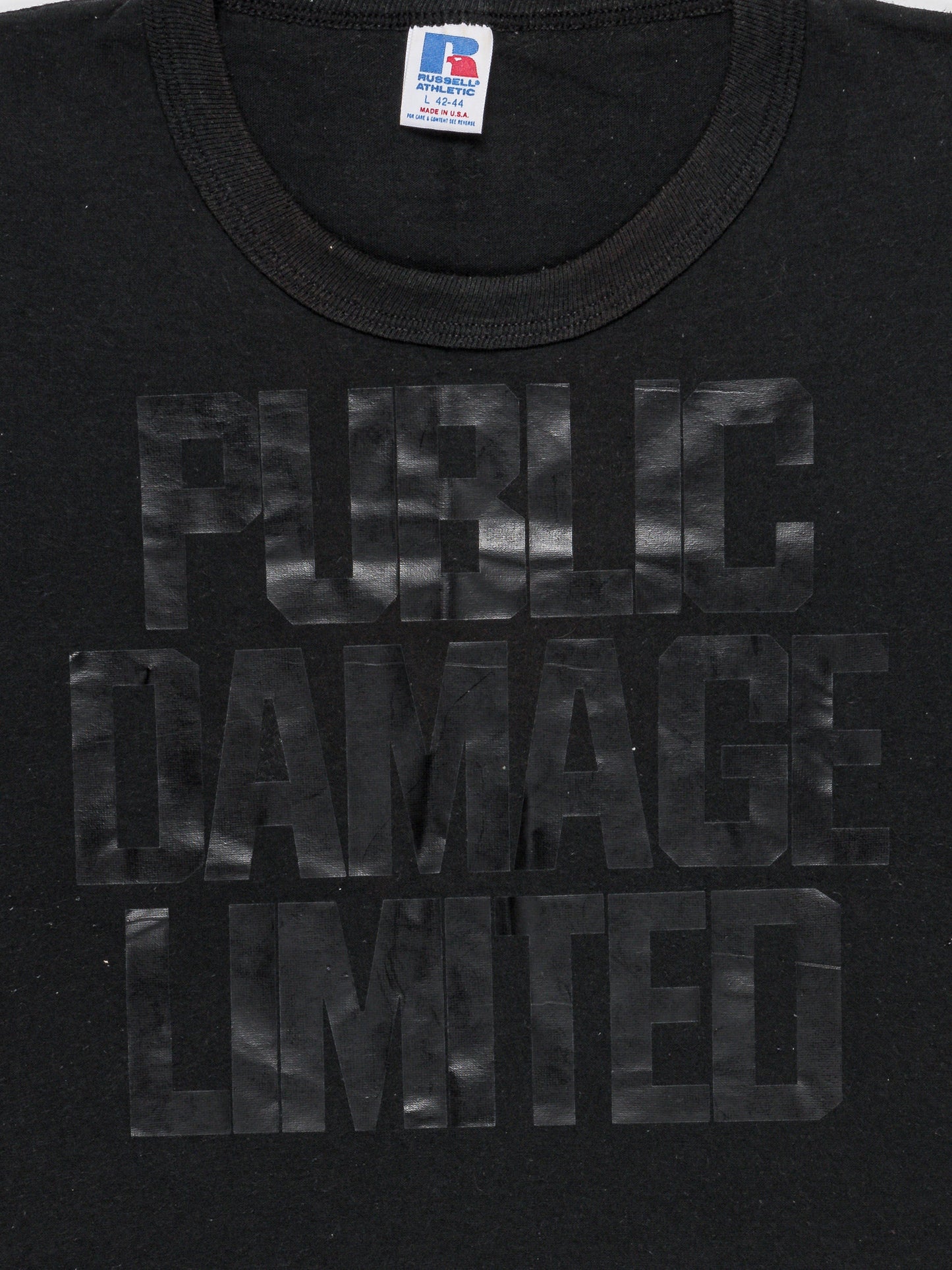 One-off Russel Tag "Public Damage Limited" T-Shirt