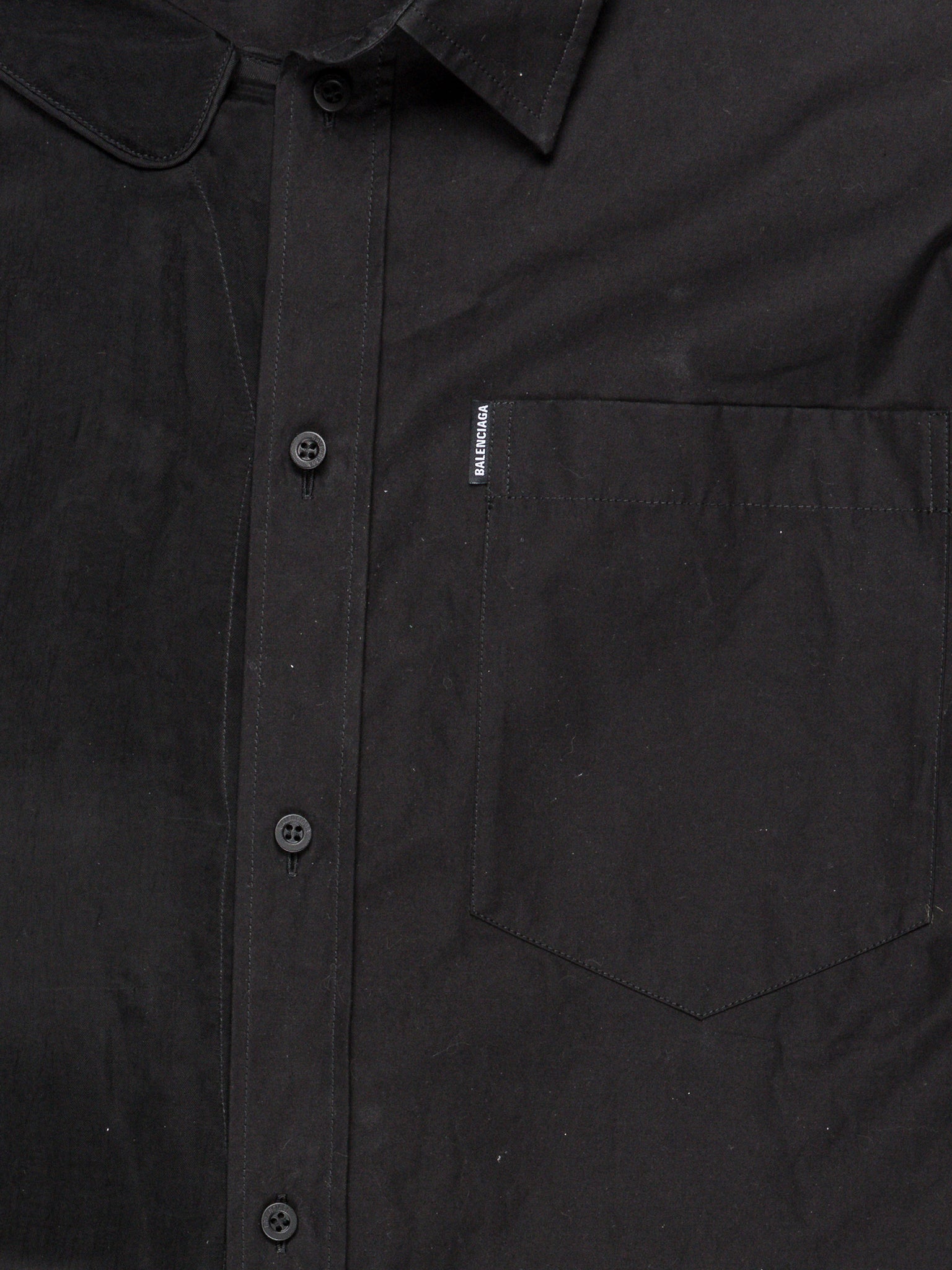 Balenciaga: Hybrid Oversized Button Up Shirt | Groupie Balenciaga: Hybrid Oversized Button Up Shirt | Groupie