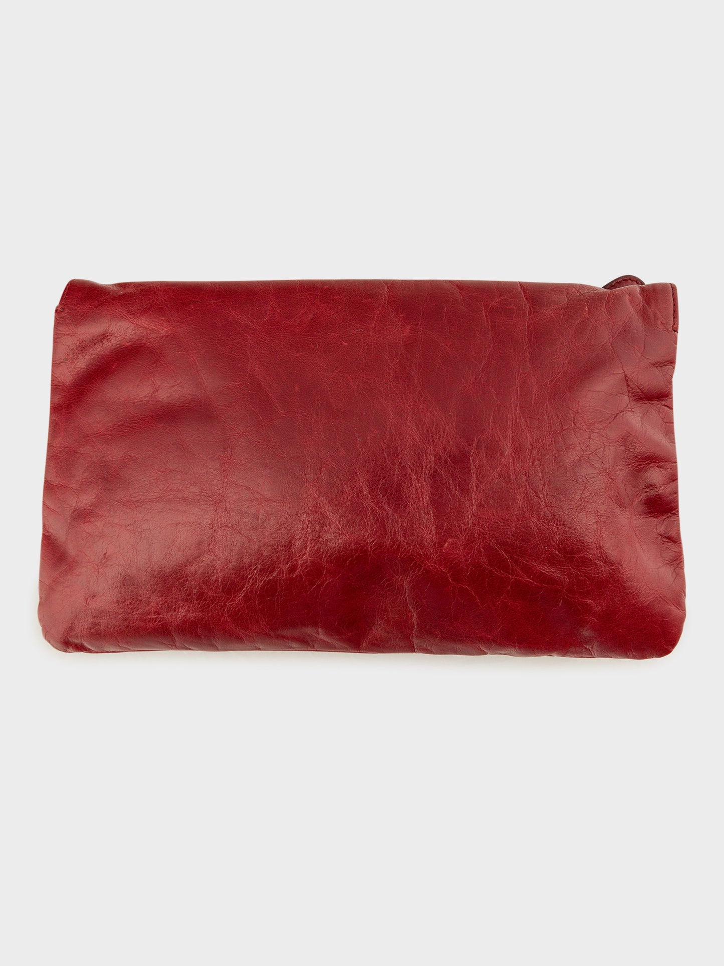 Red Leather City Pouch